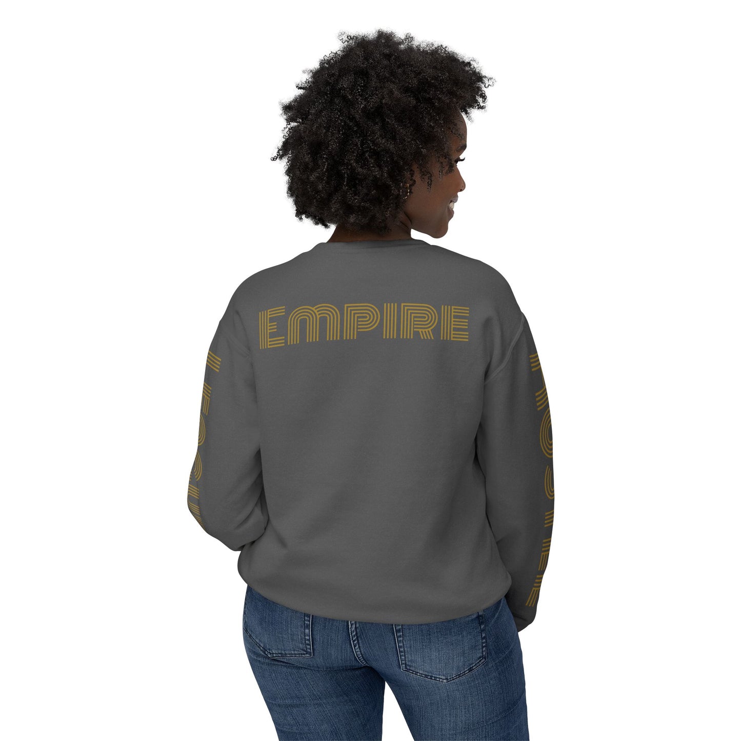 Unisex Lightweight Crewneck Sweatshirt - 'Empire Hustle' Urban Art Design