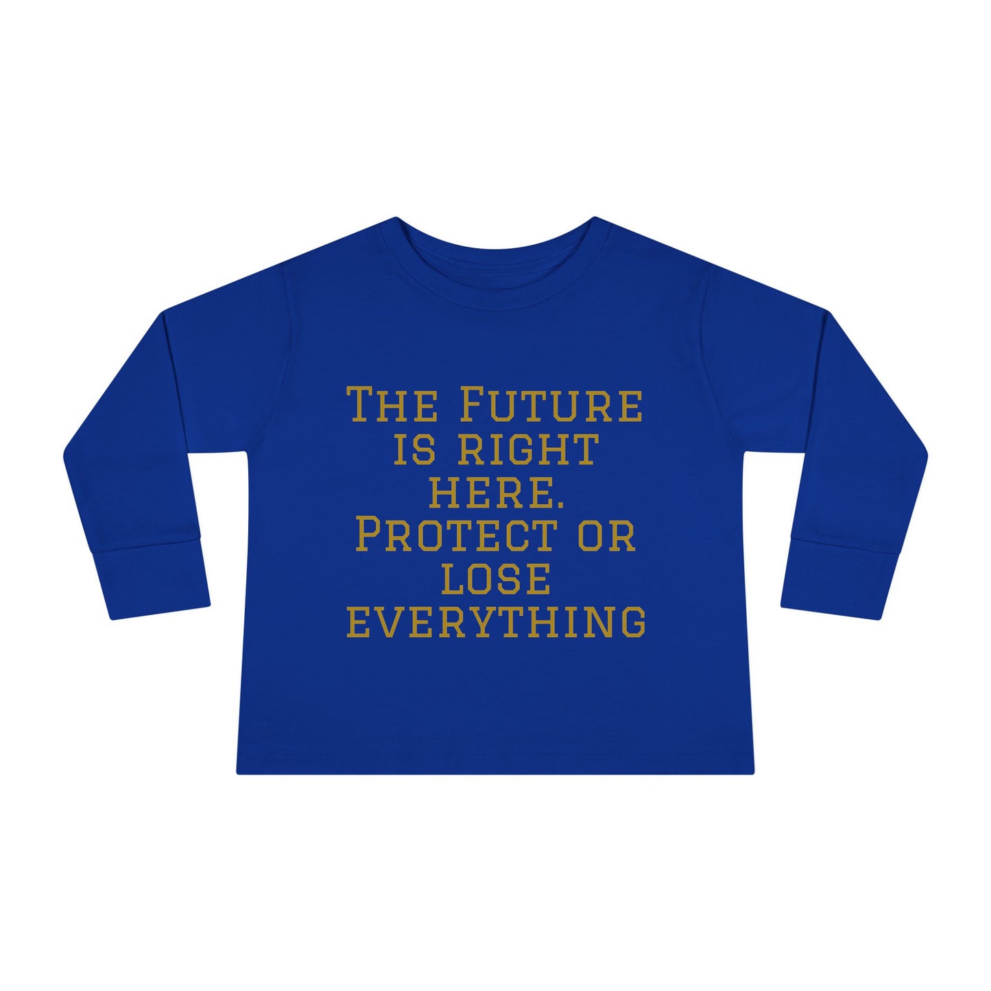 Camiseta de manga larga para niños pequeños: "El futuro está aquí" y "El imperio de la Hustle League"