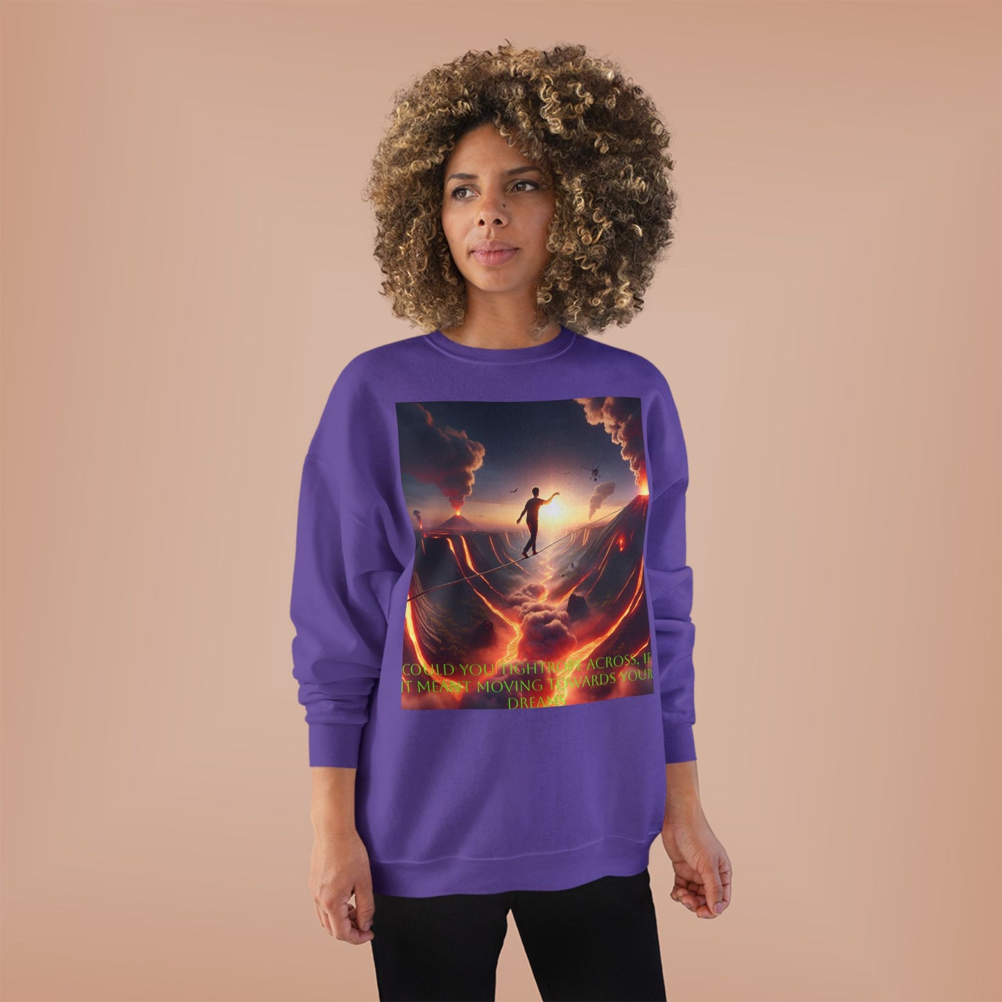 Hustle League's Empire Unisex EcoSmart Crewneck Sweatshirt - Motivational Vintage Style