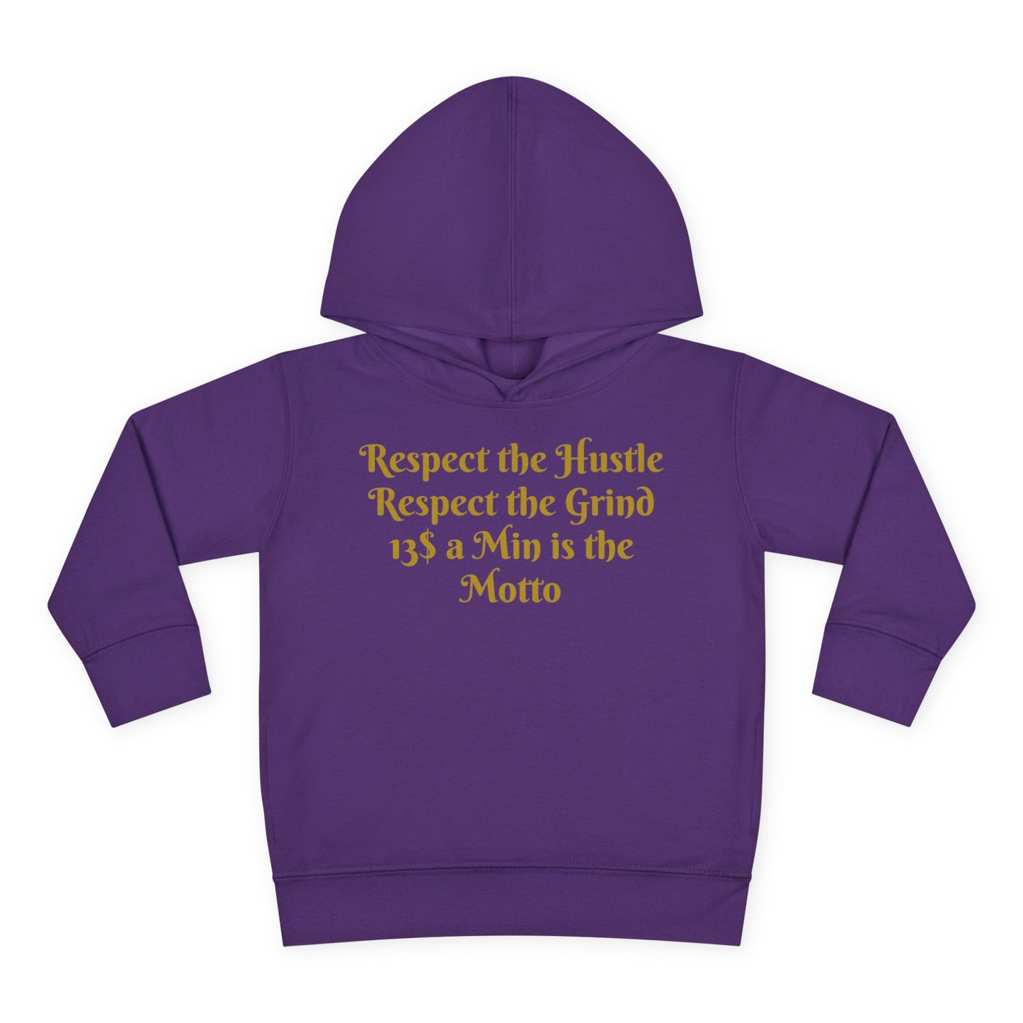 HLE Toddler Fleece Hoodie - "Respect the Hustle" Inspirational Design