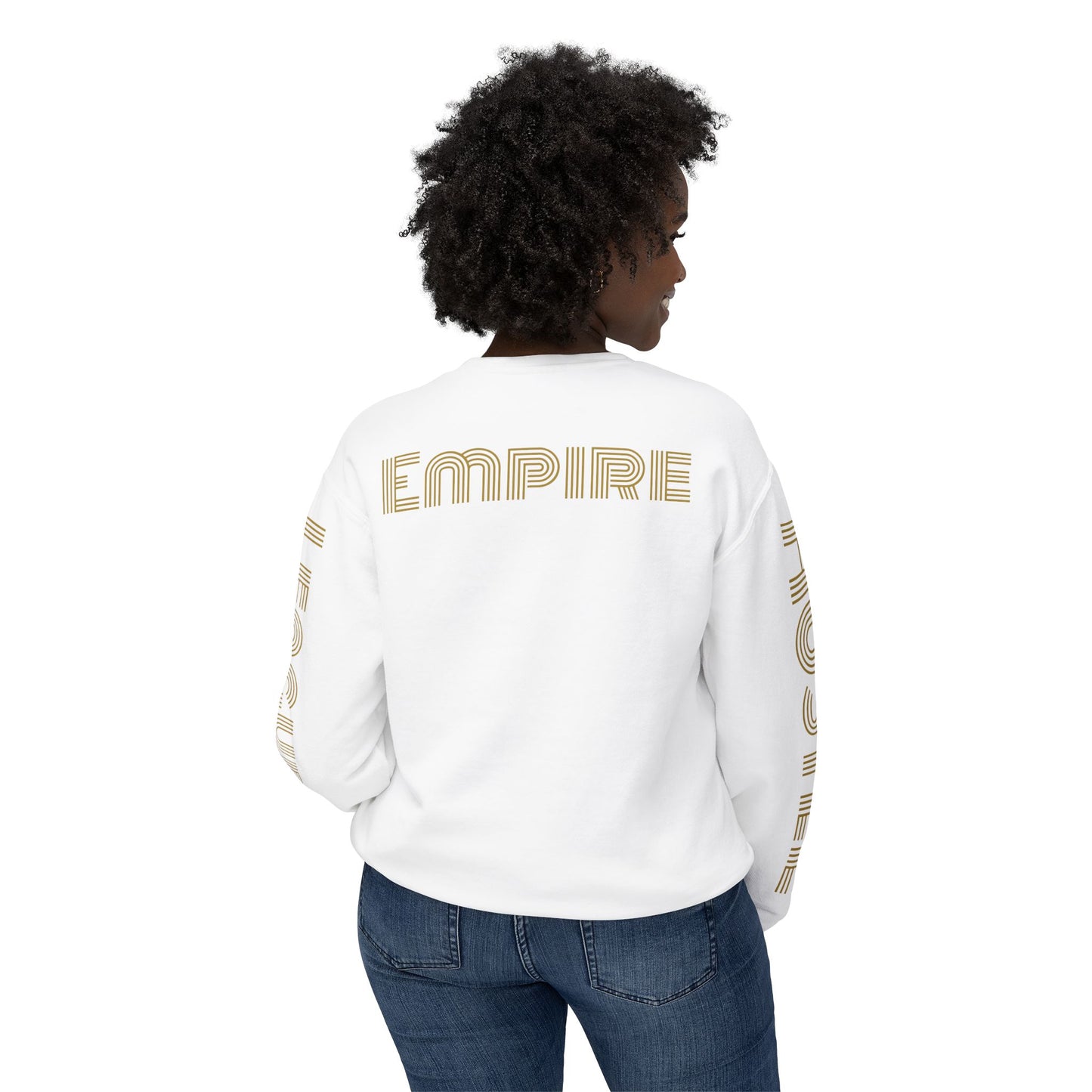 Unisex Lightweight Crewneck Sweatshirt - 'Empire Hustle' Urban Art Design
