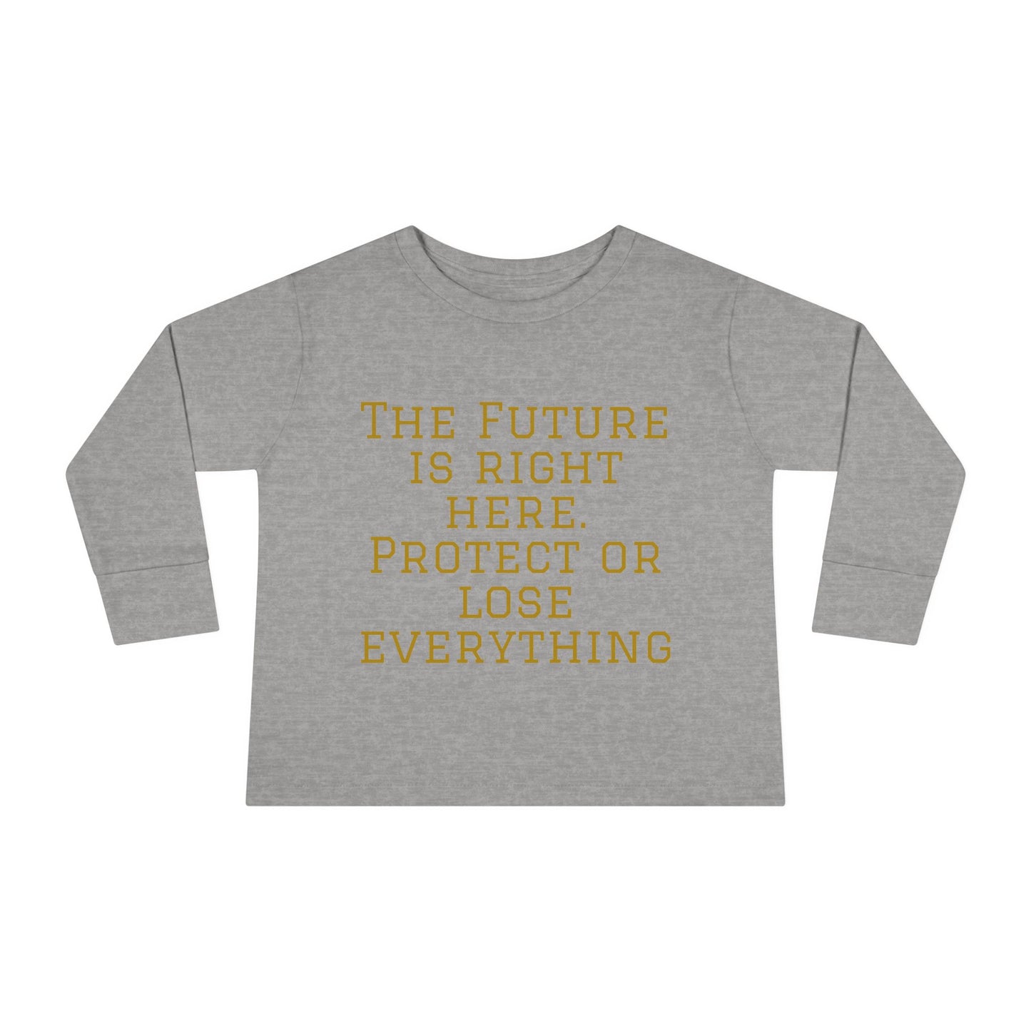Camiseta de manga larga para niños pequeños: "El futuro está aquí" y "El imperio de la Hustle League"