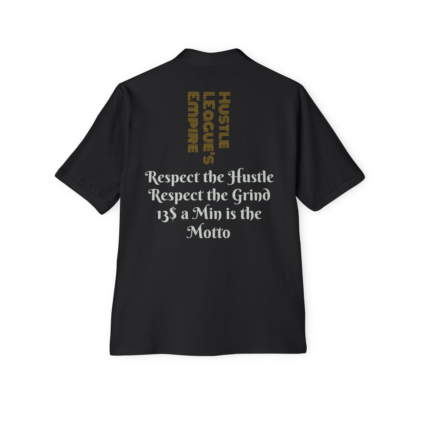 Polo de piqué para hombre Hustle & Grind - Estilo motivacional para emprendedores