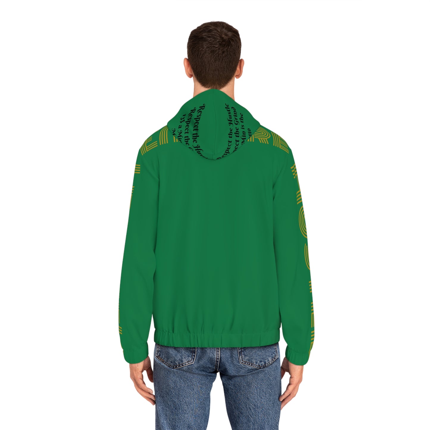 Green Full-Zip Hoodie for Men