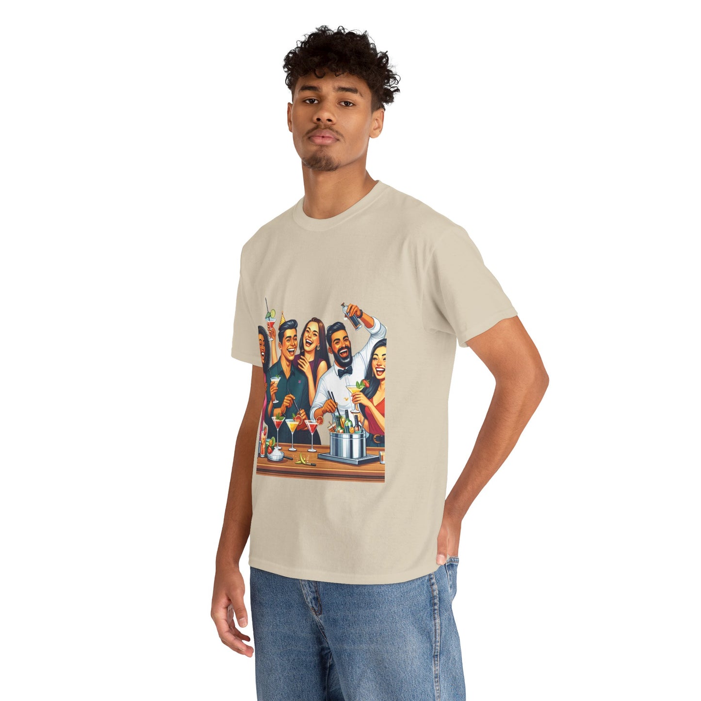 Hustle League Unisex Heavy Cotton Tee - Celebrate Friendship & Fun Nights Out