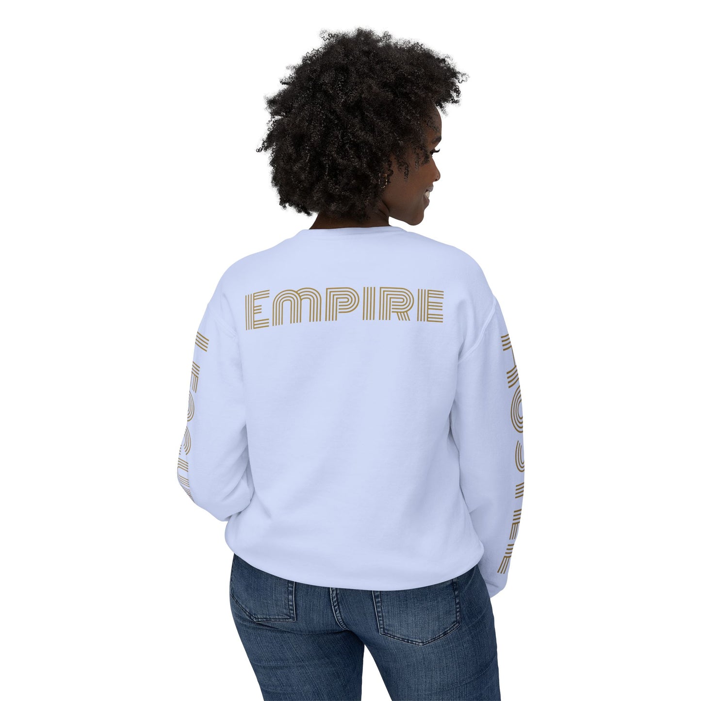 Unisex Lightweight Crewneck Sweatshirt - 'Empire Hustle' Urban Art Design