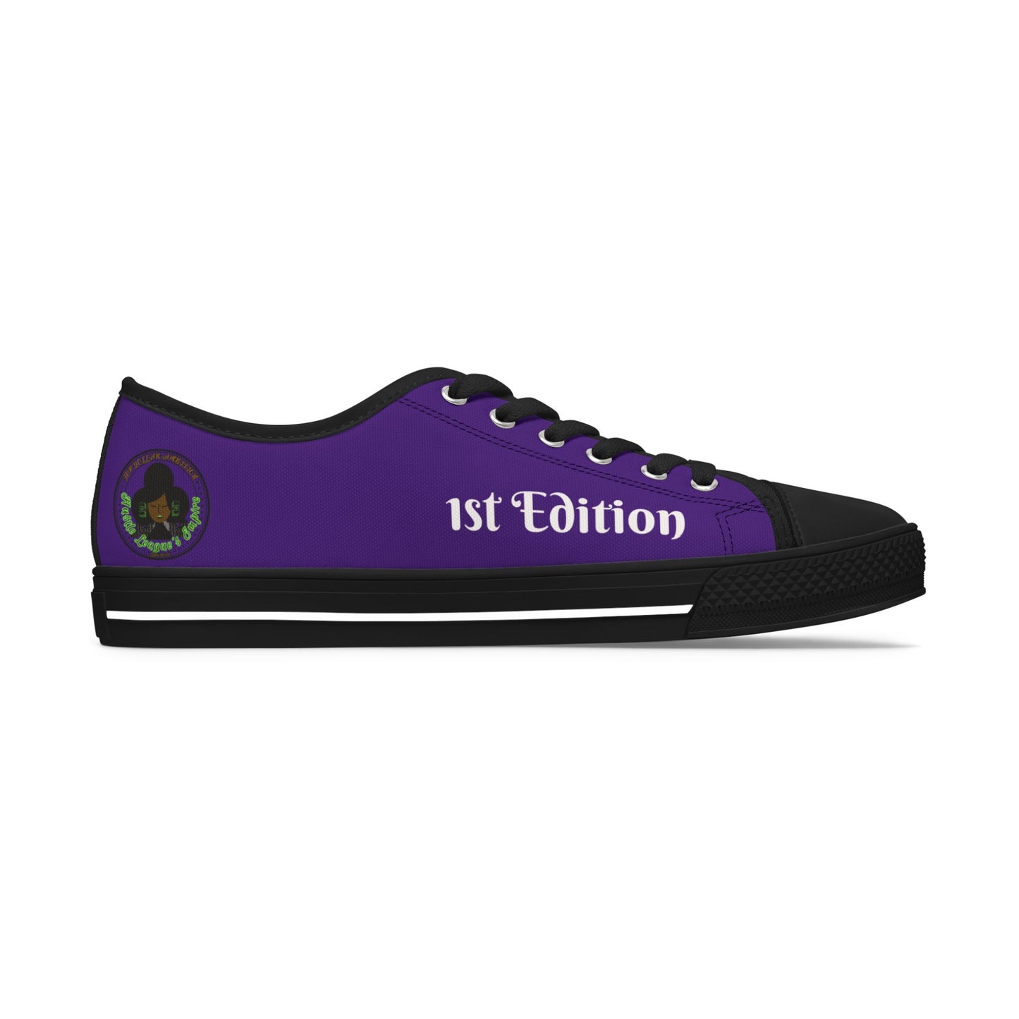 Purple HLE Women Low Top Sneakers - Respect the Hustle Design