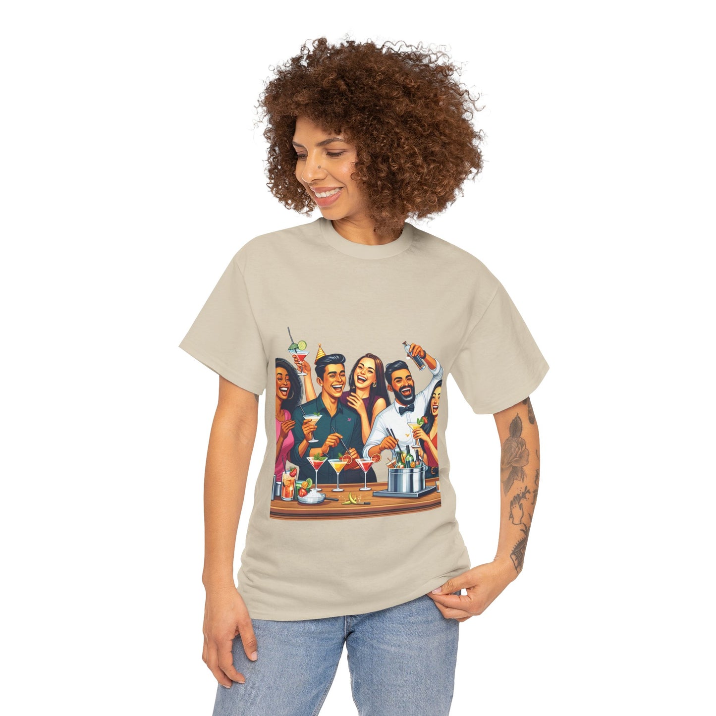 Hustle League Unisex Heavy Cotton Tee - Celebrate Friendship & Fun Nights Out