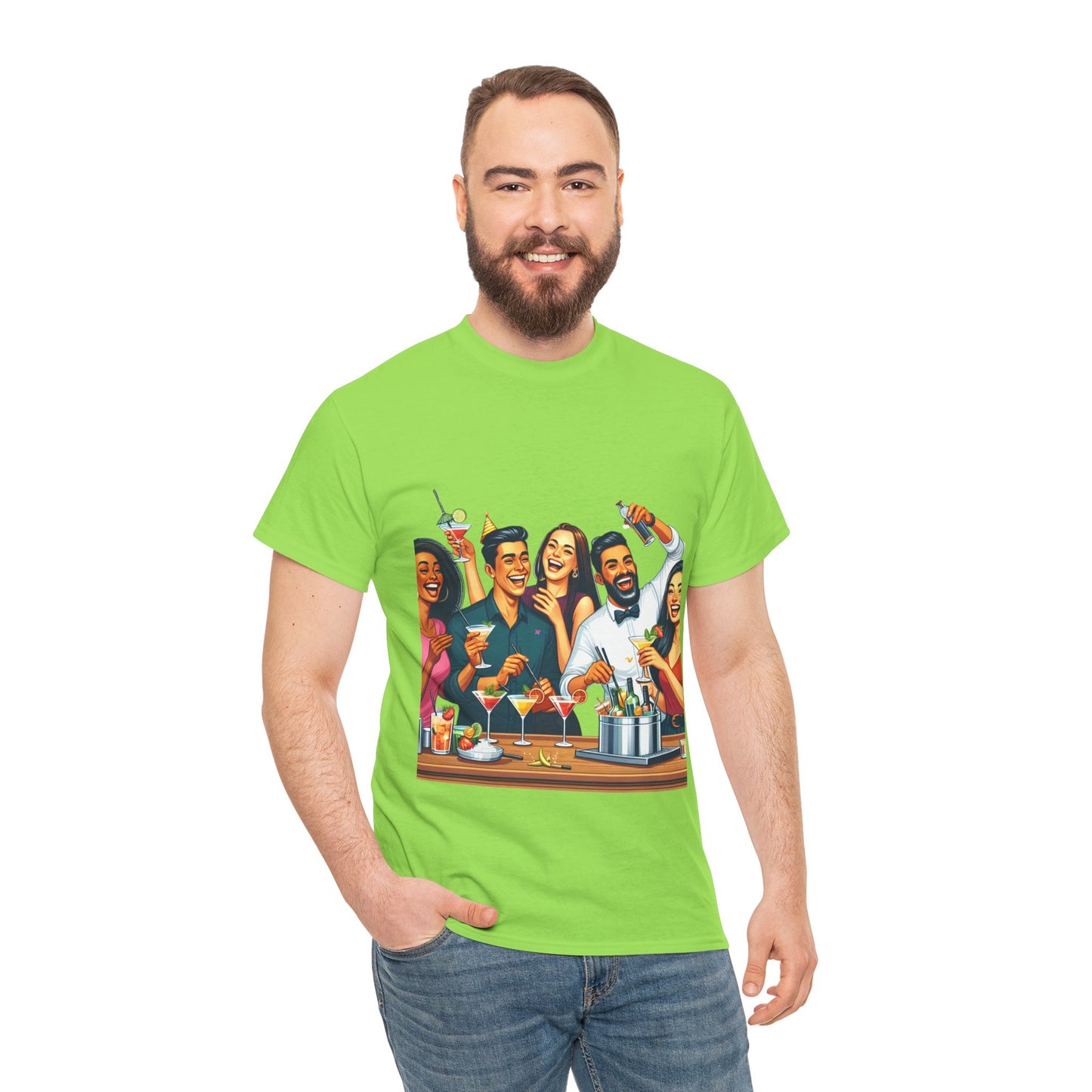 Hustle League Unisex Heavy Cotton Tee - Celebrate Friendship & Fun Nights Out