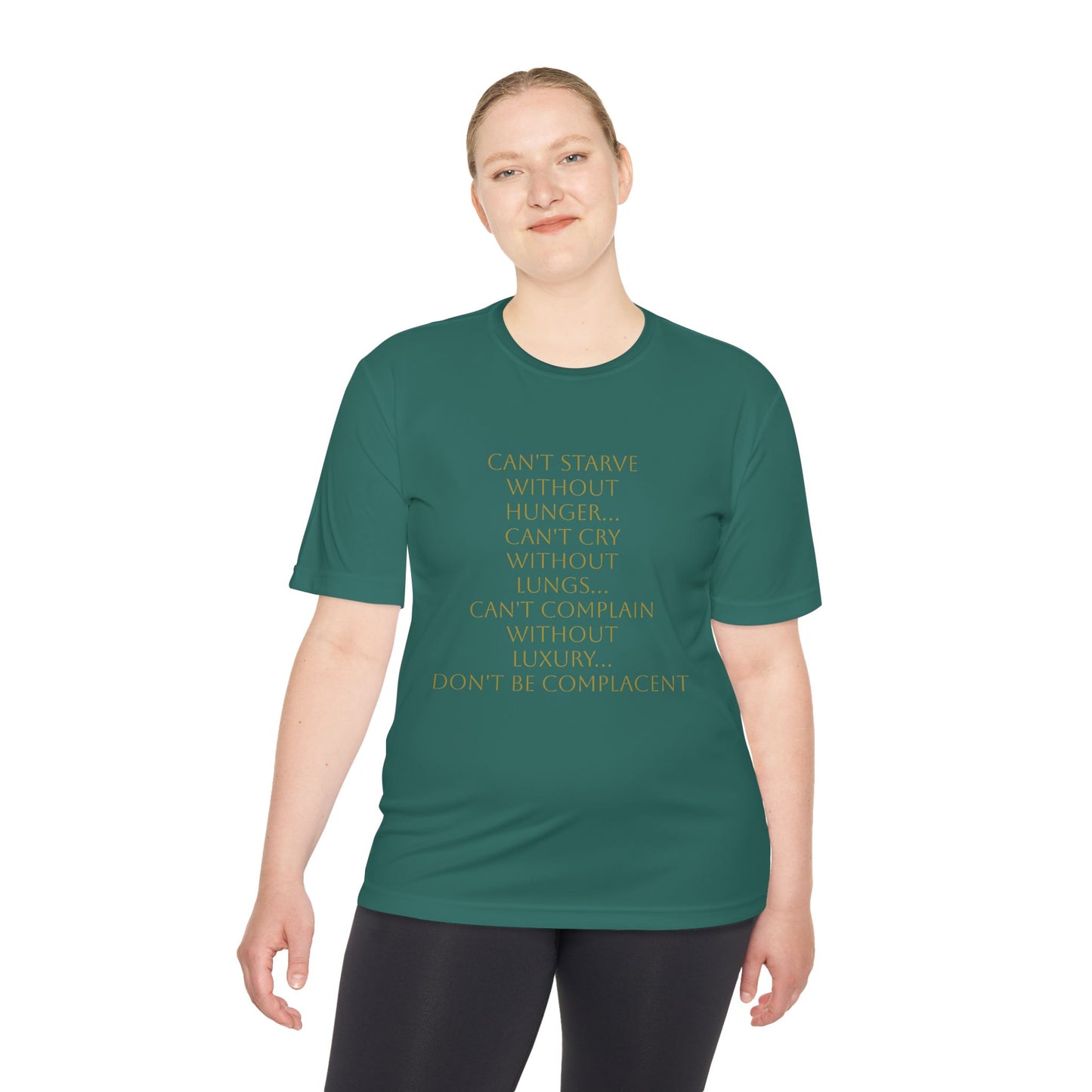 Camiseta unisex absorbente de humedad HLE - Camiseta con cita inspiradora