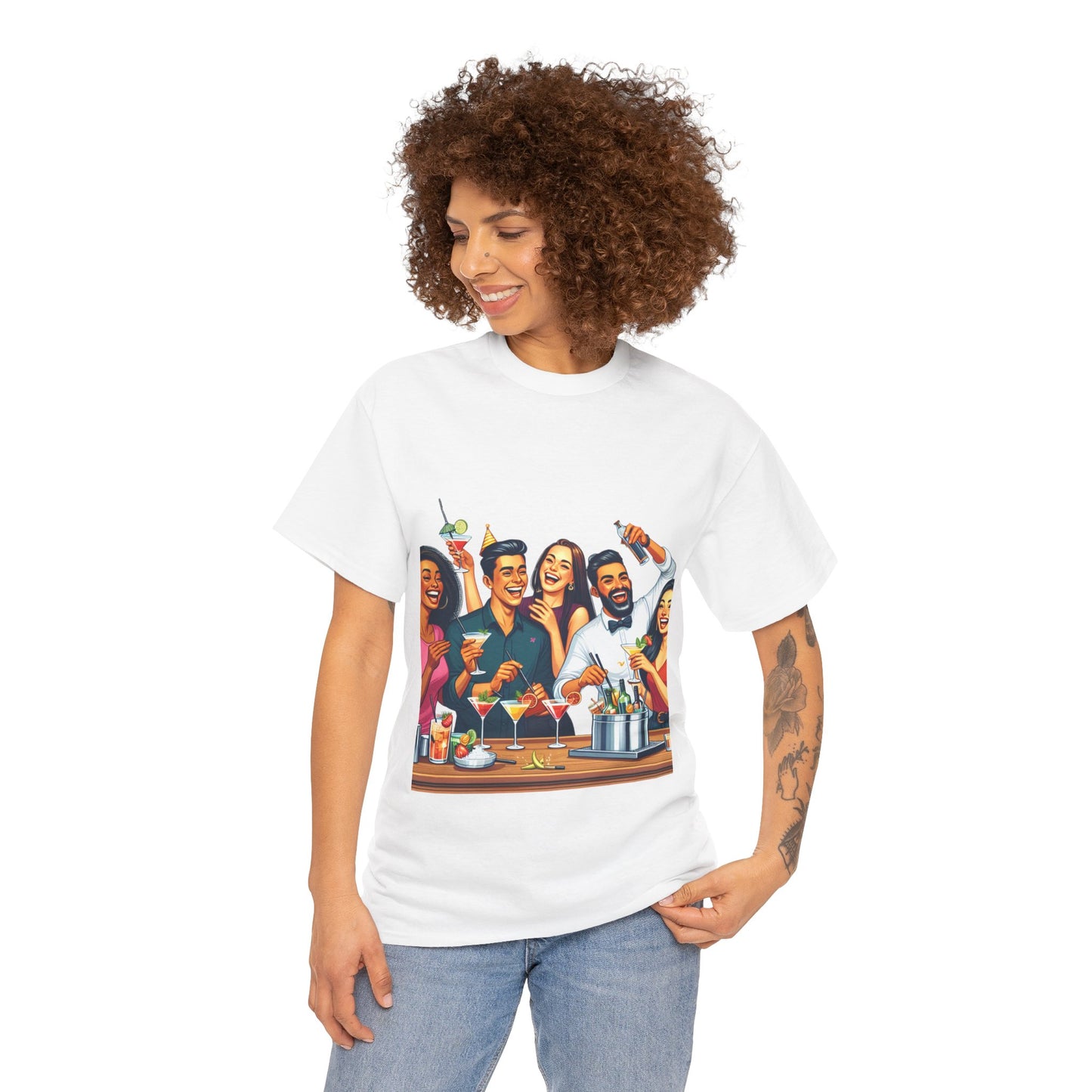 Hustle League Unisex Heavy Cotton Tee - Celebrate Friendship & Fun Nights Out