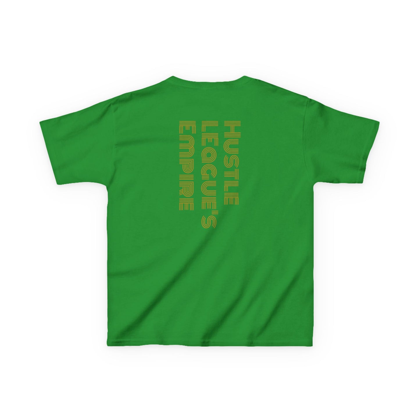 Kids Heavy Cotton™ Tee - Heart Design & Hustle Empire Quote Tee for Young Trendsetters