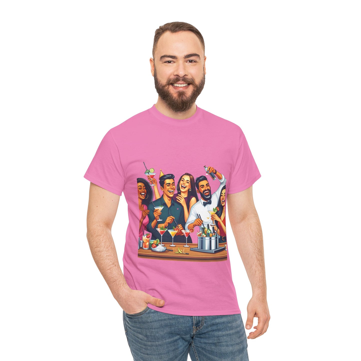 Hustle League Unisex Heavy Cotton Tee - Celebrate Friendship & Fun Nights Out