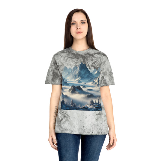 Camiseta unisex con vista a la montaña colorida: perfecta para los amantes de la naturaleza