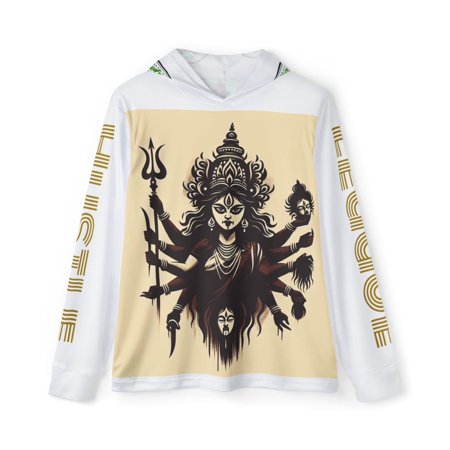 HLE Men's Sports Warmup Hoodie with Goddess Design - Perfect for Athletes and Spiritual Seekers