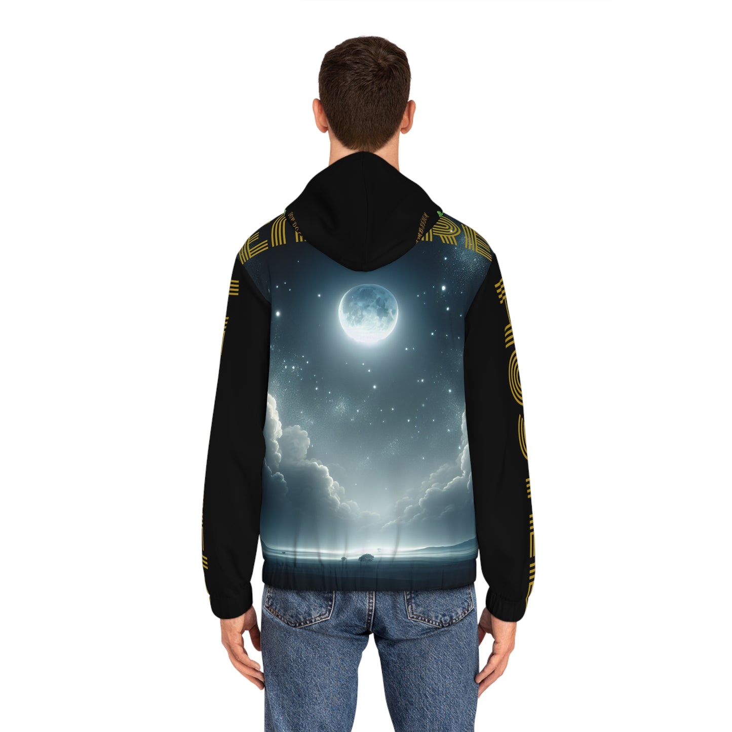 Black HLE Full-Zip Hoodie for Men - Perfect for Gamers and Card Players