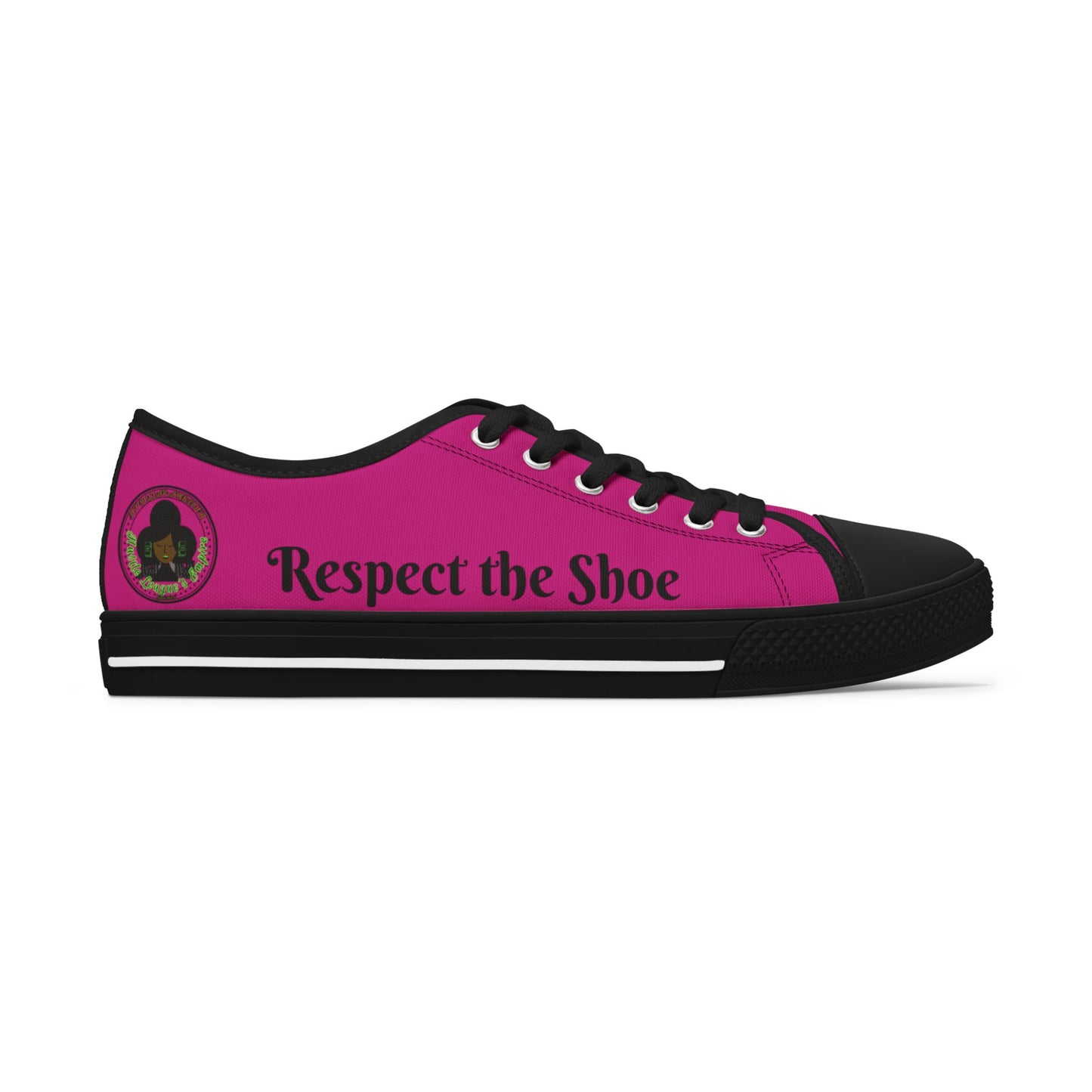 Pink HLE Women Low Top Sneakers - &Respect the Hustle Design