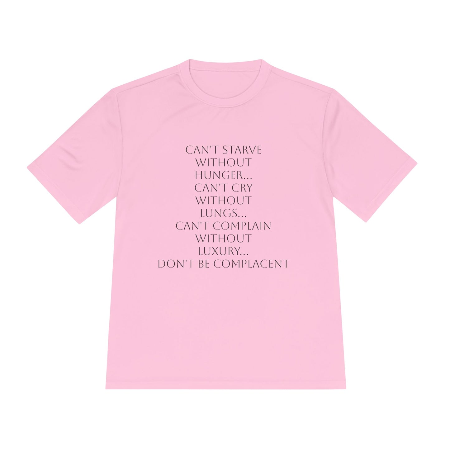 Camiseta unisex absorbente de humedad HLE - Camiseta con cita inspiradora