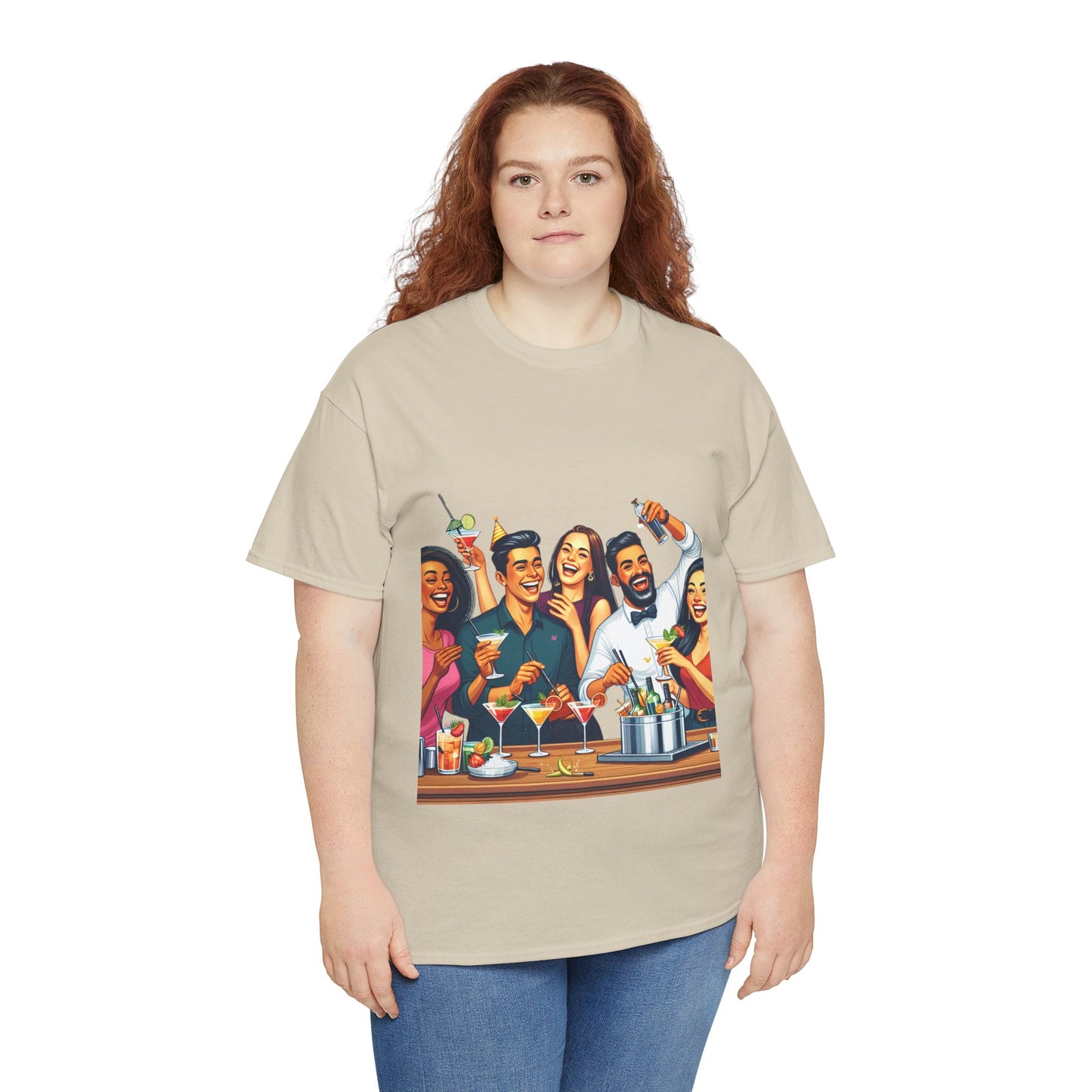 Hustle League Unisex Heavy Cotton Tee - Celebrate Friendship & Fun Nights Out