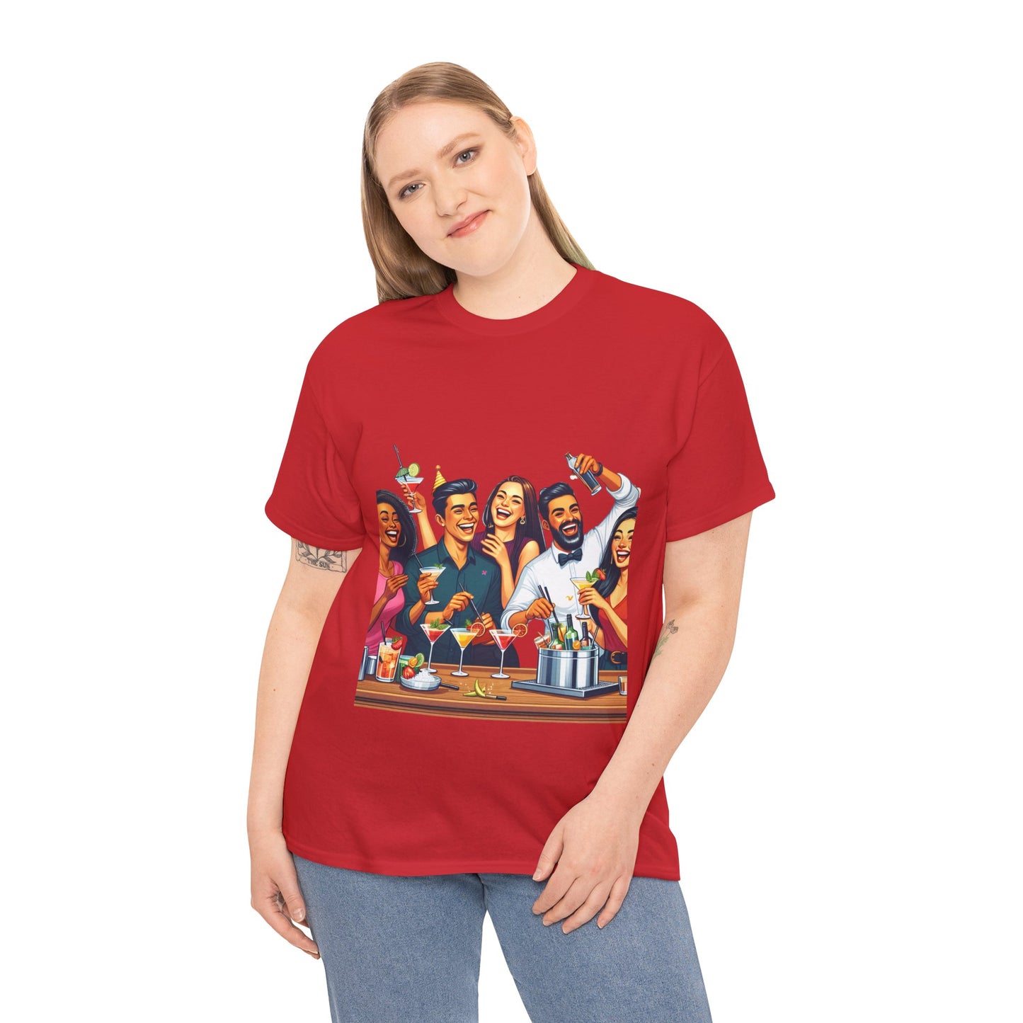 Hustle League Unisex Heavy Cotton Tee - Celebrate Friendship & Fun Nights Out