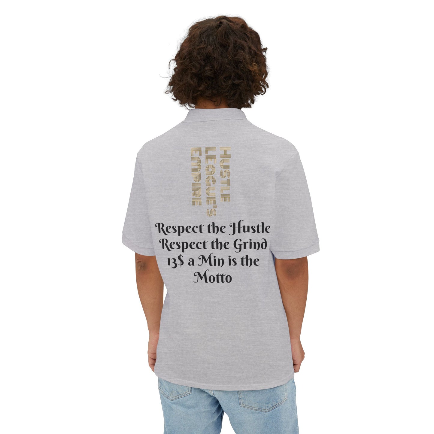 Polo de piqué para hombre Hustle & Grind - Estilo motivacional para emprendedores