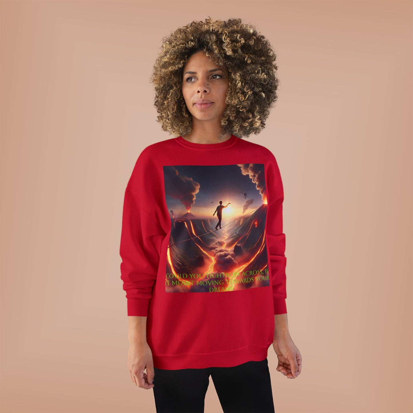 Hustle League's Empire Unisex EcoSmart Crewneck Sweatshirt - Motivational Vintage Style