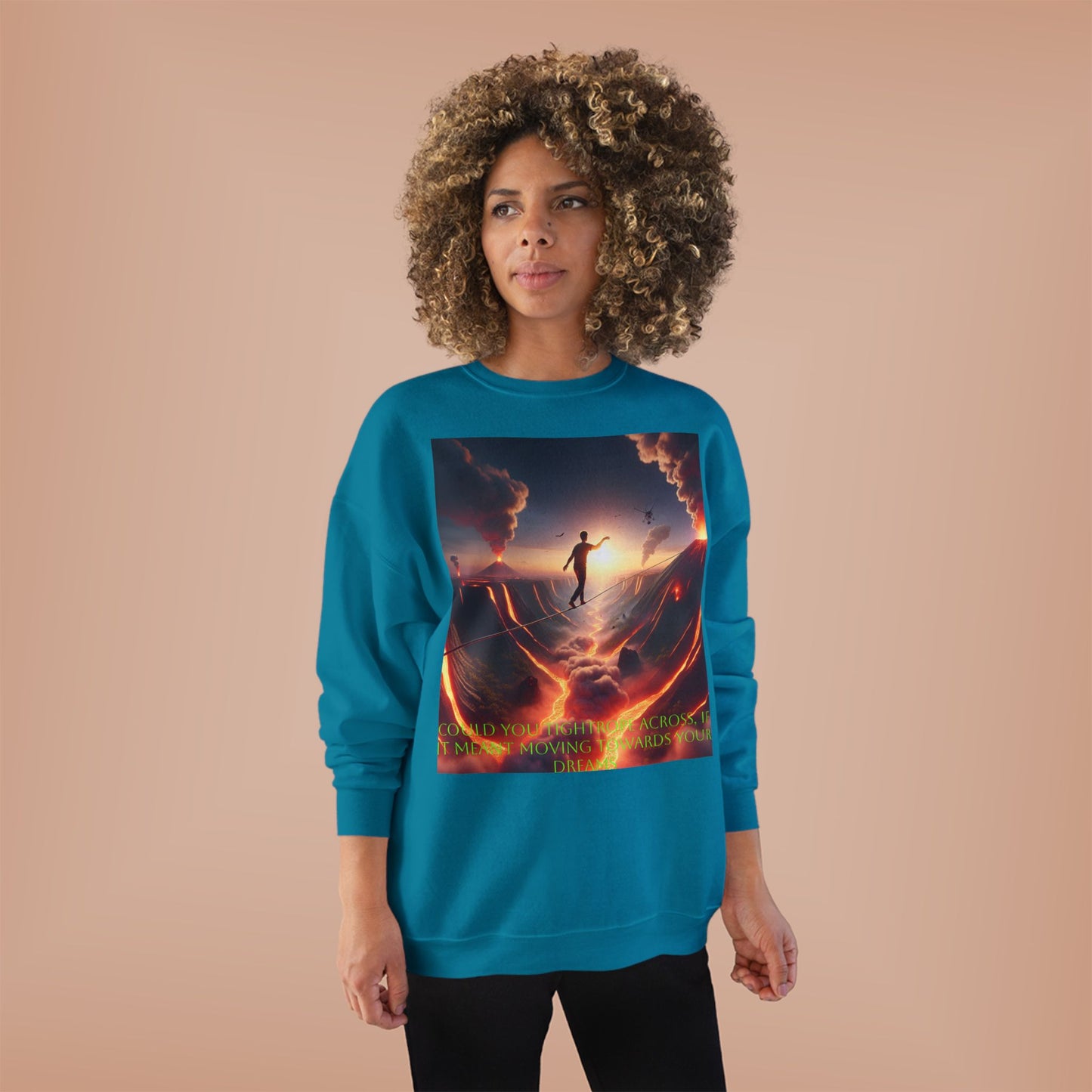 Hustle League's Empire Unisex EcoSmart Crewneck Sweatshirt - Motivational Vintage Style