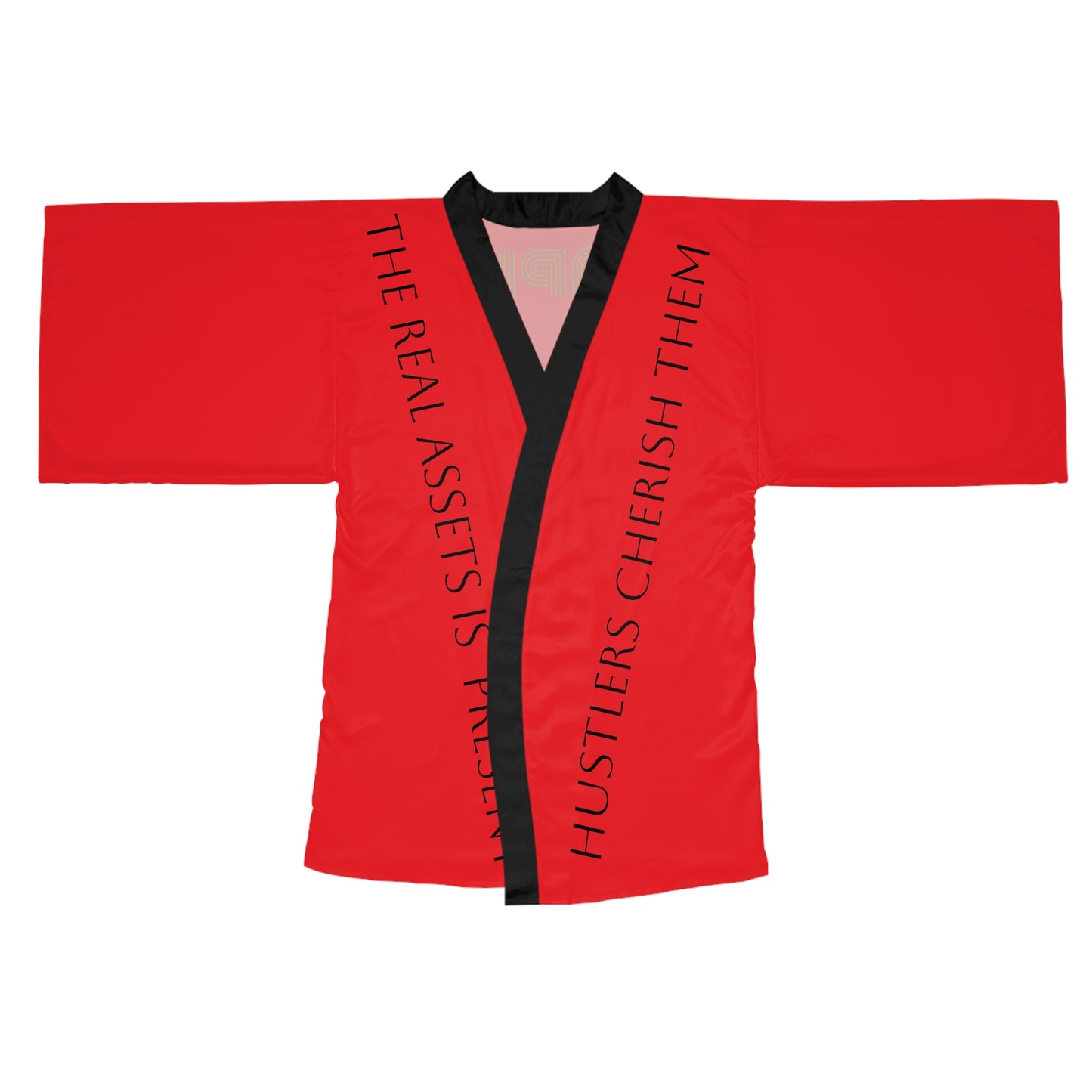Red HLE Long Sleeve Kimono Robe - Hustlers Cherish Them - Respect the Hustle - Perfect for Relaxation and Self-Care