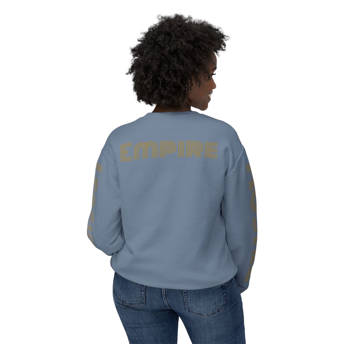 Unisex Lightweight Crewneck Sweatshirt - 'Empire Hustle' Urban Art Design