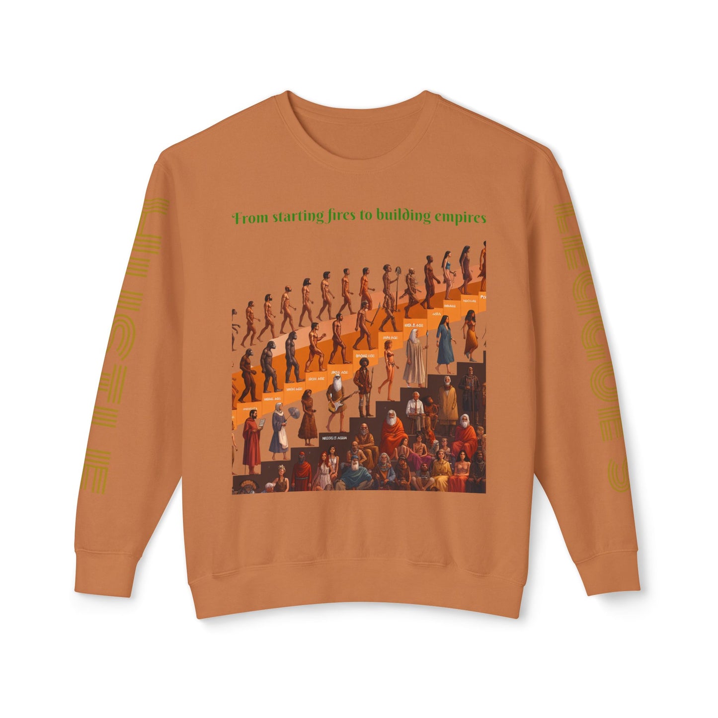 Sudadera unisex ligera con cuello redondo de HLE: de iniciar incendios a construir imperios