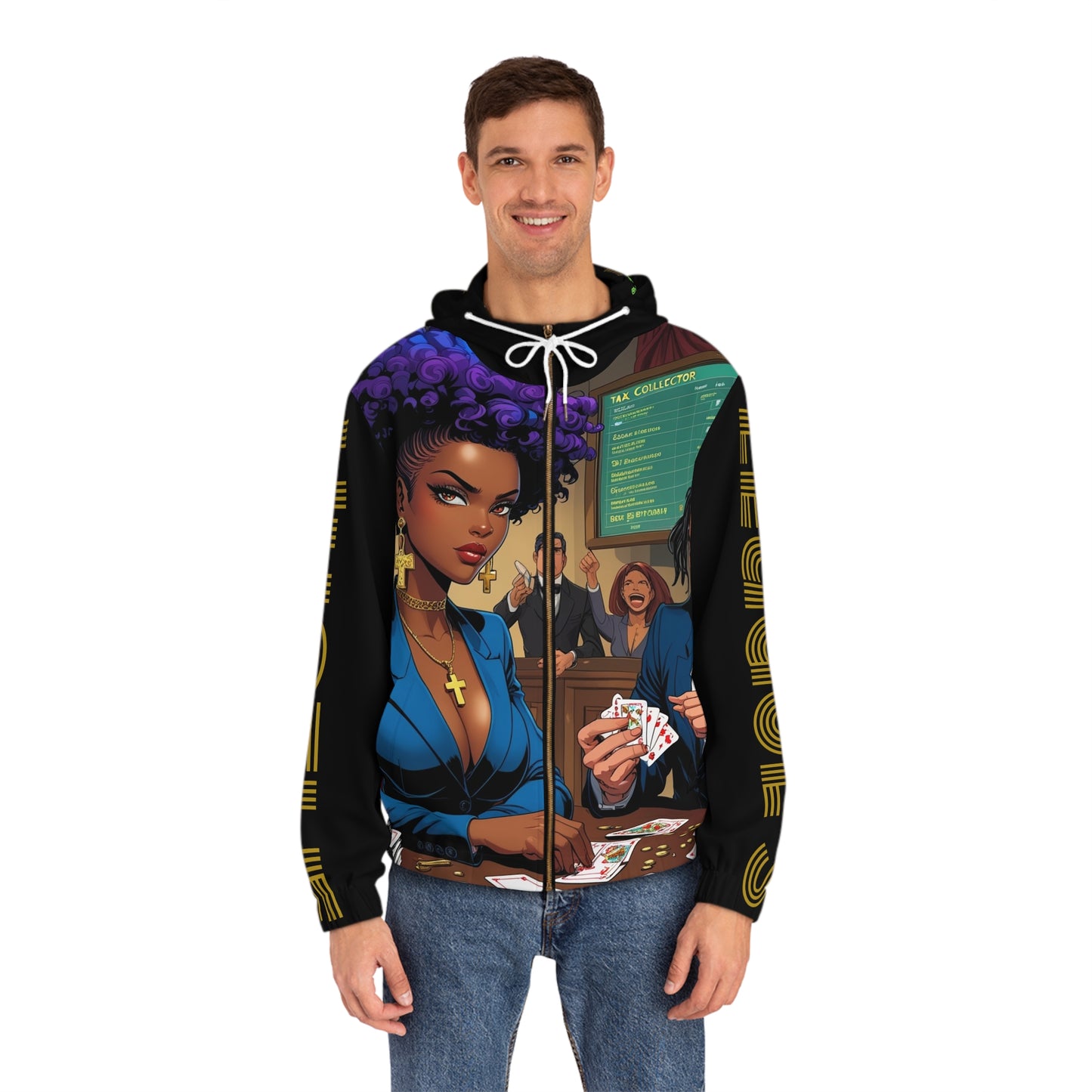 HLE Full-Zip Hoodie for Men - Perfect for Gamers and Card Players