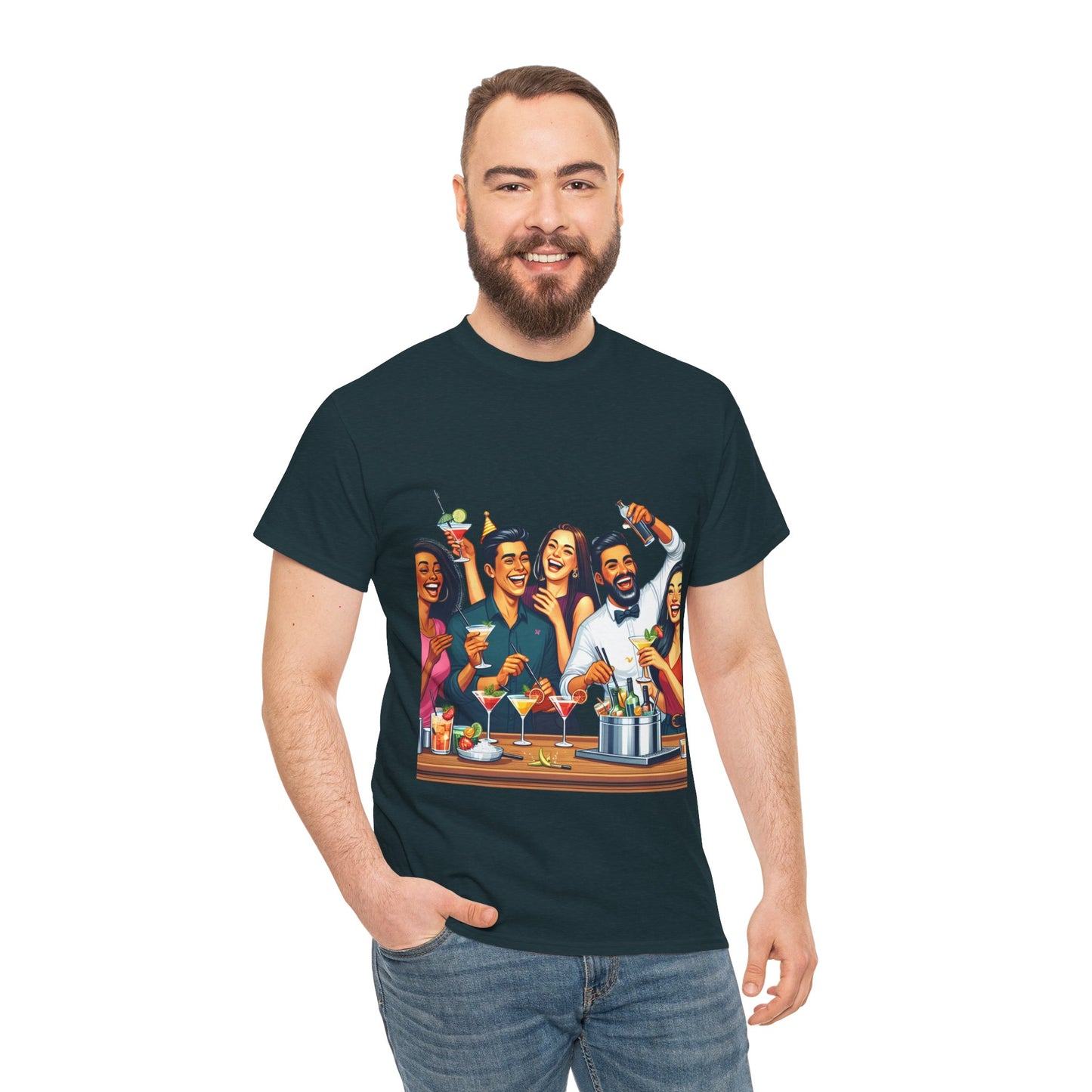 Hustle League Unisex Heavy Cotton Tee - Celebrate Friendship & Fun Nights Out