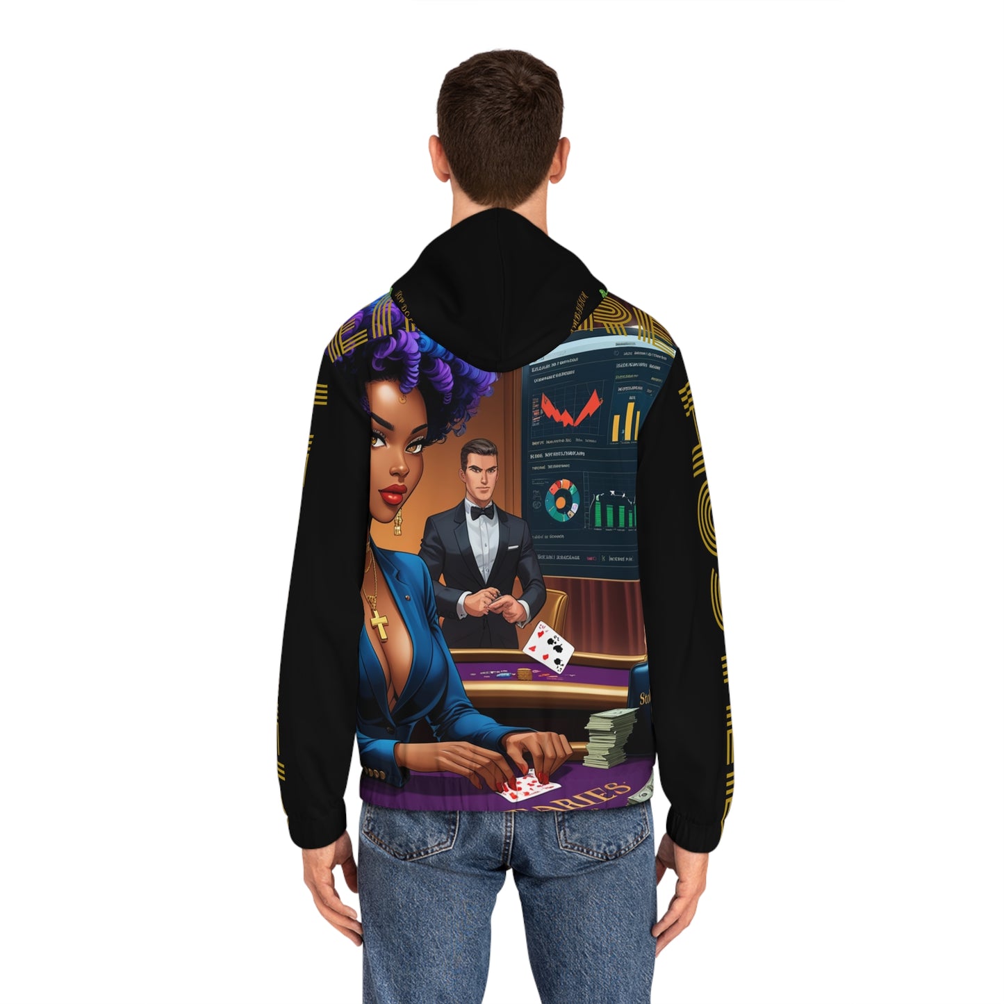 HLE Full-Zip Hoodie for Men - Perfect for Gamers and Card Players