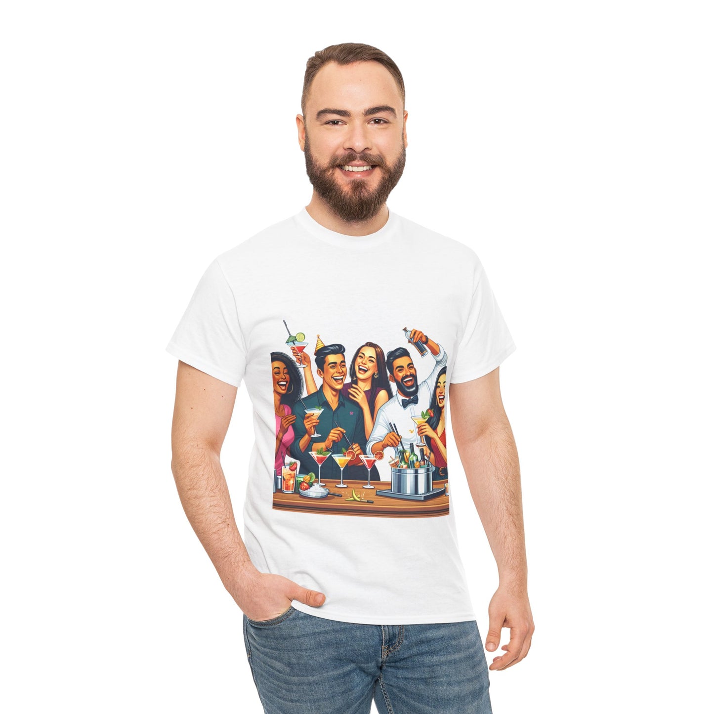 Hustle League Unisex Heavy Cotton Tee - Celebrate Friendship & Fun Nights Out