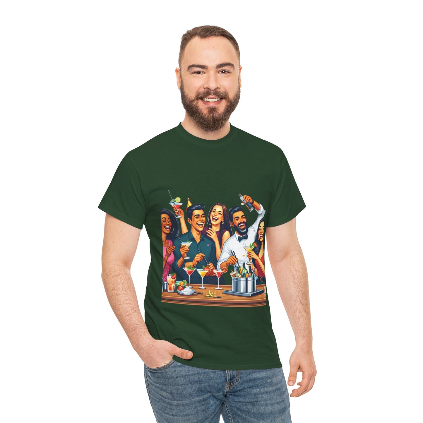 Hustle League Unisex Heavy Cotton Tee - Celebrate Friendship & Fun Nights Out