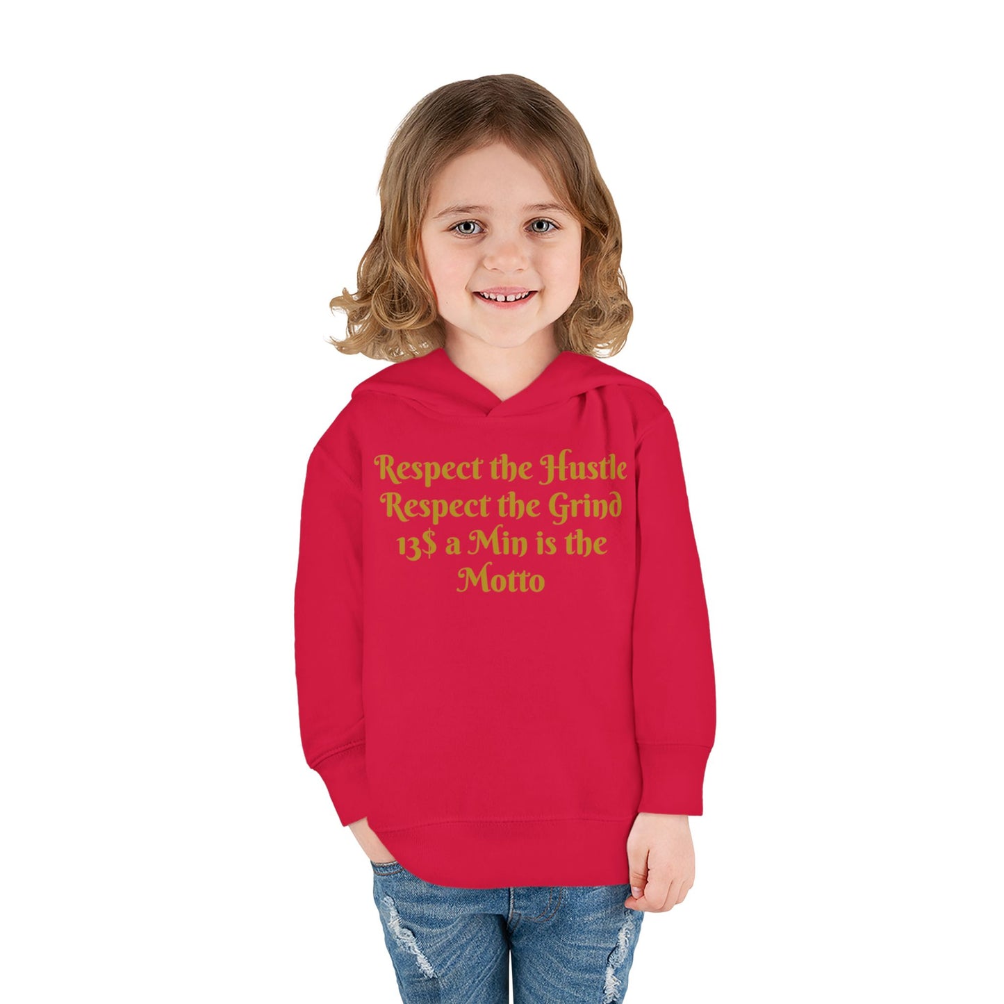 HLE Toddler Fleece Hoodie - "Respect the Hustle" Inspirational Design