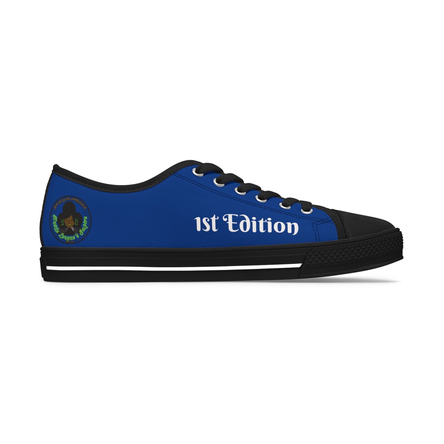 Blue HLE Women Low Top Sneakers - &Respect the Hustle Design