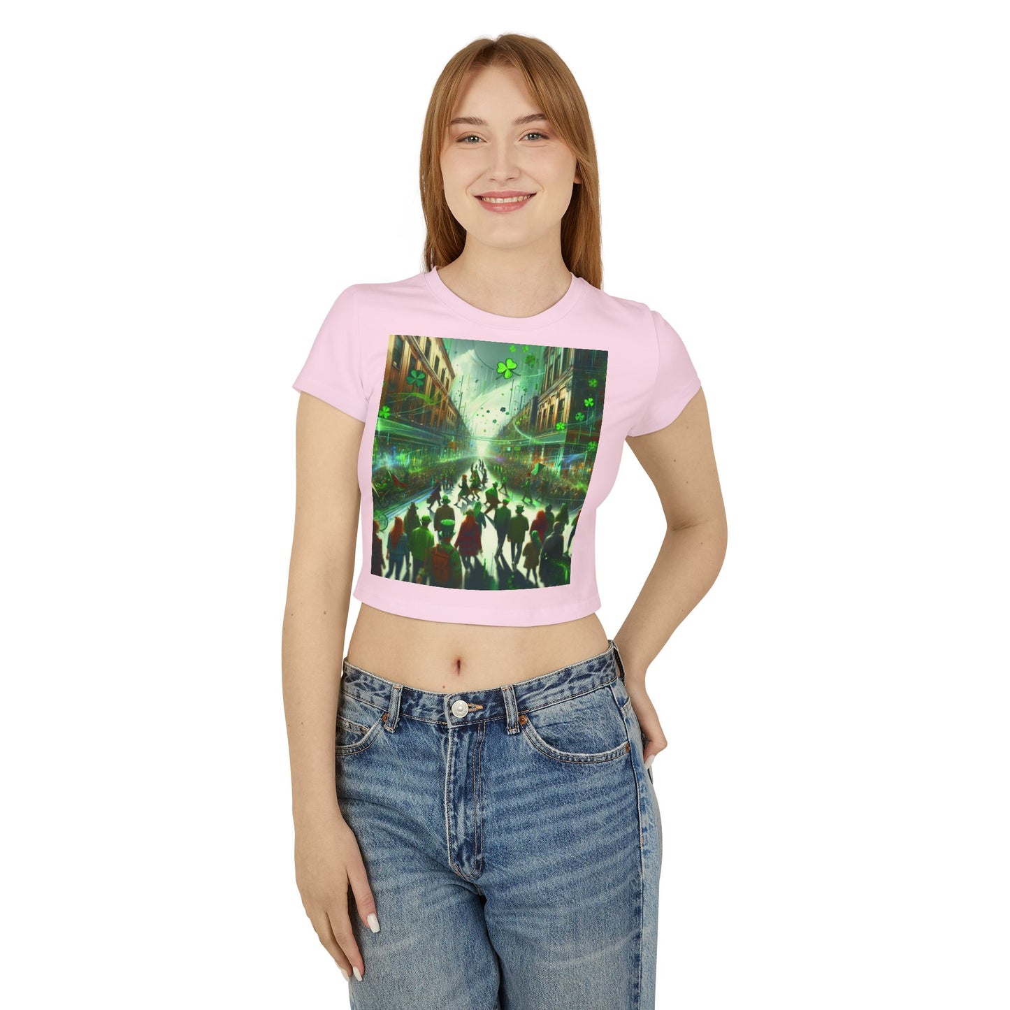 St. Patrick's Day Women's Baby Tee - Hustle, Leagues, Empire Design
