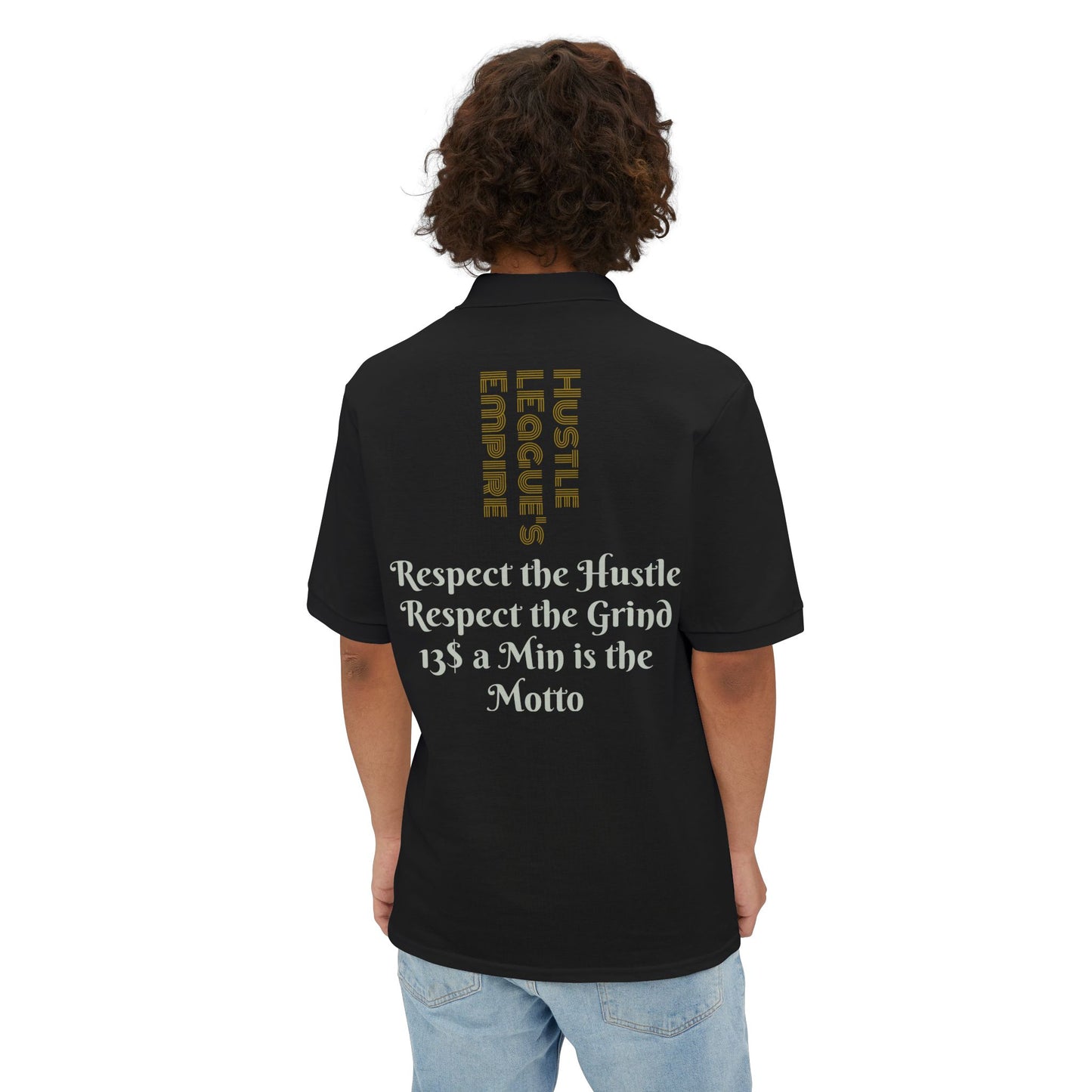 Polo de piqué para hombre Hustle & Grind - Estilo motivacional para emprendedores