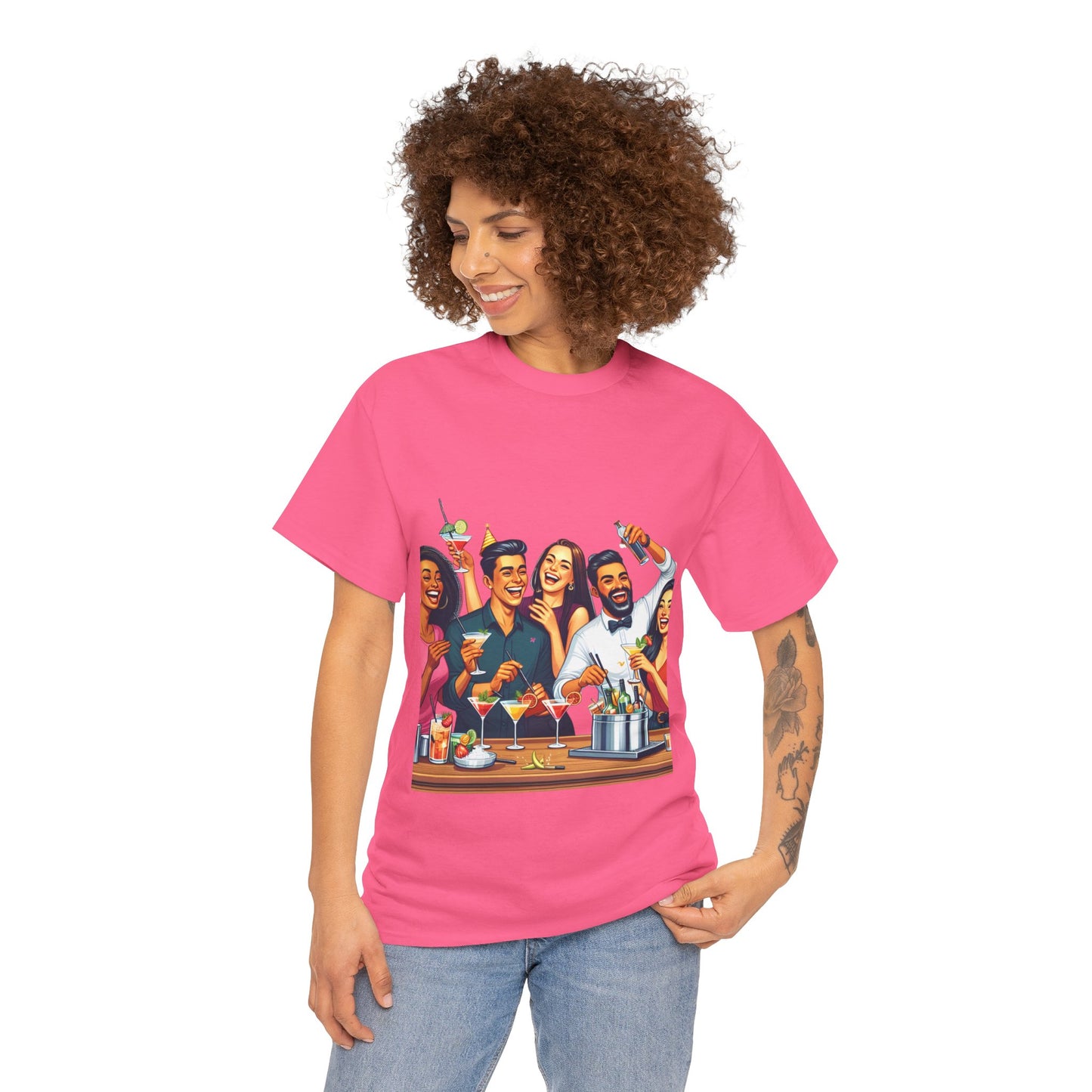 Hustle League Unisex Heavy Cotton Tee - Celebrate Friendship & Fun Nights Out