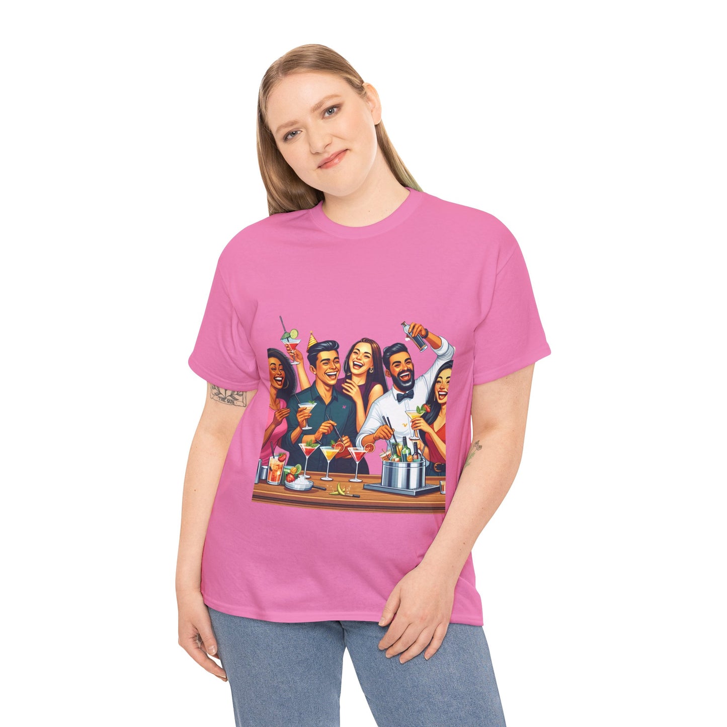 Hustle League Unisex Heavy Cotton Tee - Celebrate Friendship & Fun Nights Out