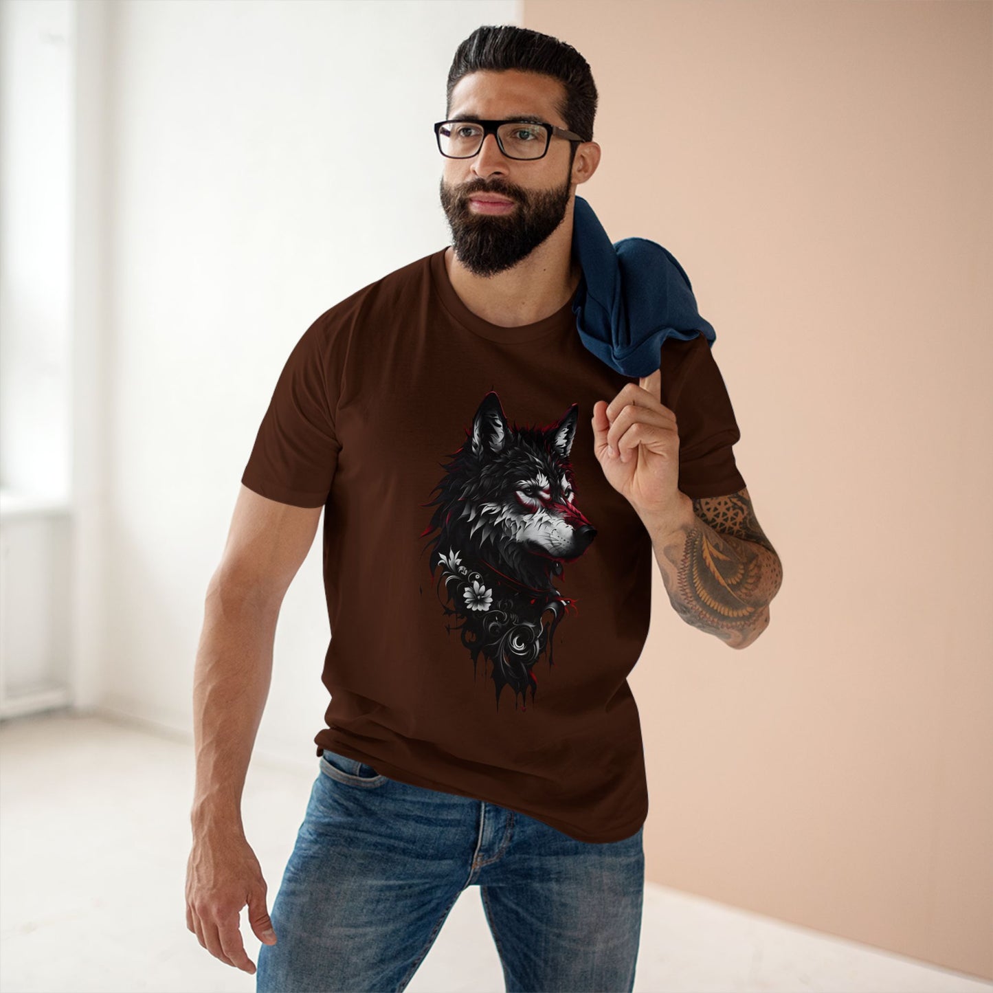 HLE Wild Spirit Graphic Tee - Fierce Wolf & Tiger Design