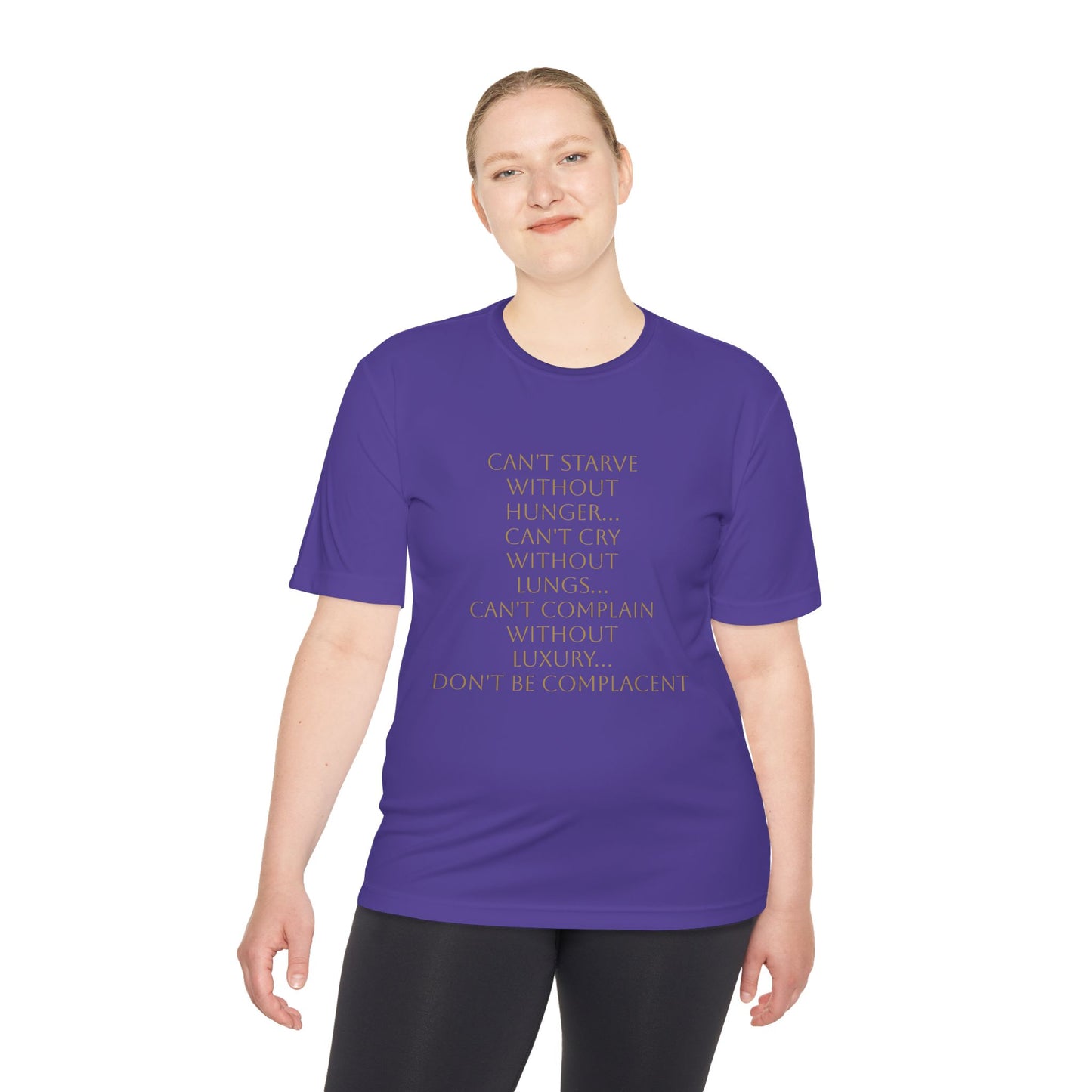 Camiseta unisex absorbente de humedad HLE - Camiseta con cita inspiradora