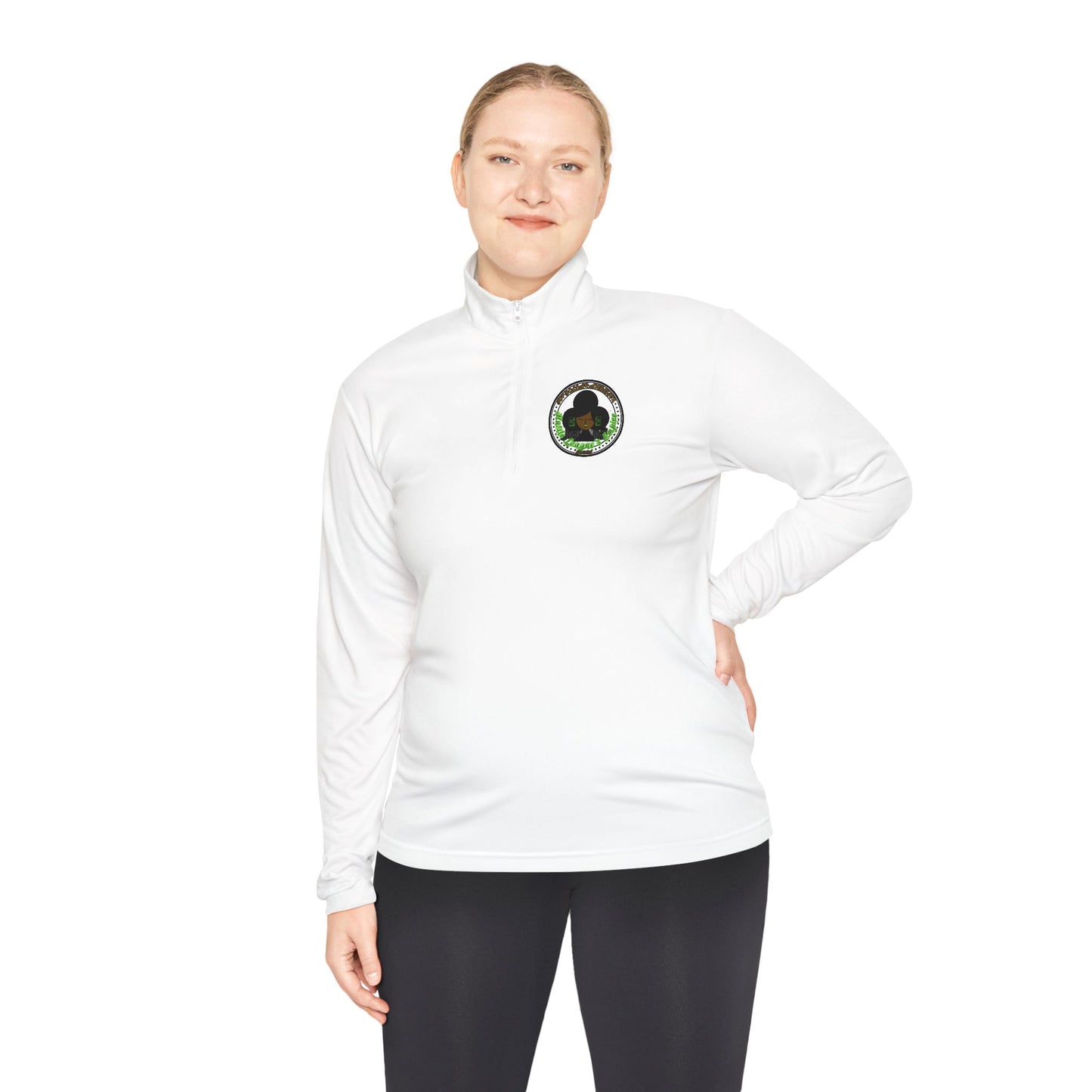 Unisex Quarter-Zip Pullover - Hustle Empire with Motivational Quotes