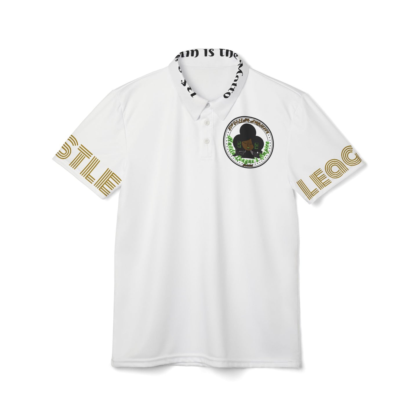 HLE Unisex Polo Shirt - 'Hustle' Graphic Design