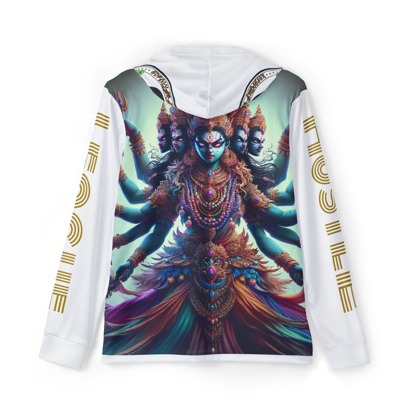 HLE Men's Sports Warmup Hoodie with Goddess Design - Perfect for Athletes and Spiritual Seekers