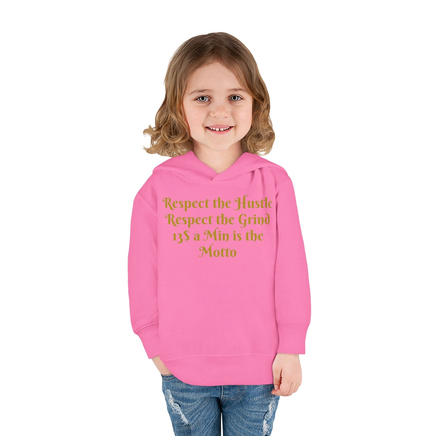HLE Toddler Fleece Hoodie - "Respect the Hustle" Inspirational Design