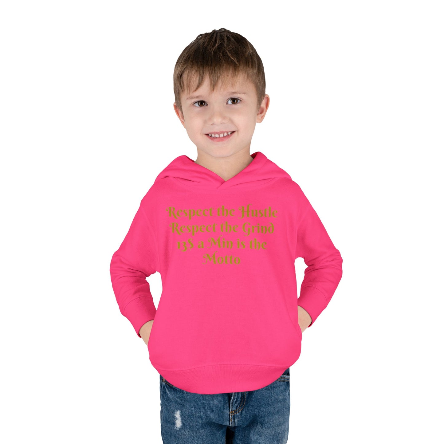 HLE Toddler Fleece Hoodie - "Respect the Hustle" Inspirational Design
