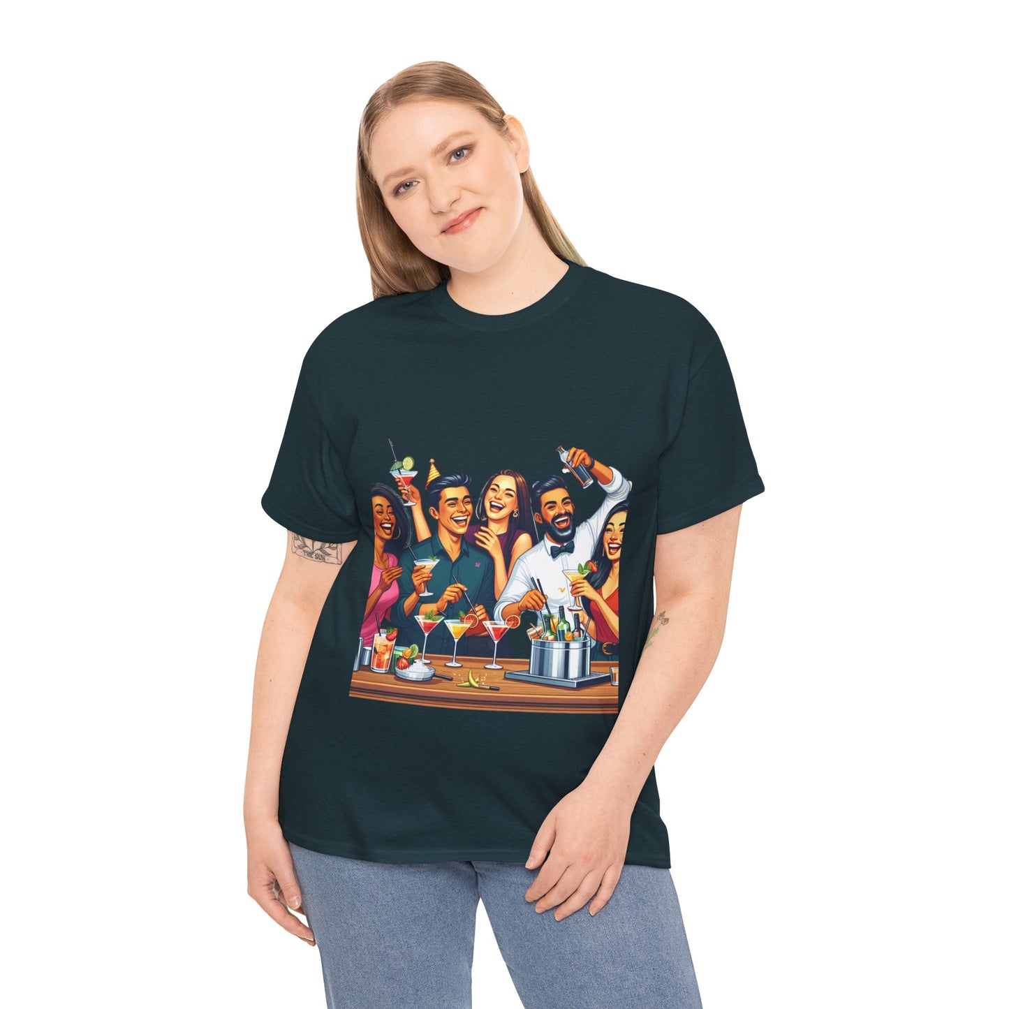 Hustle League Unisex Heavy Cotton Tee - Celebrate Friendship & Fun Nights Out
