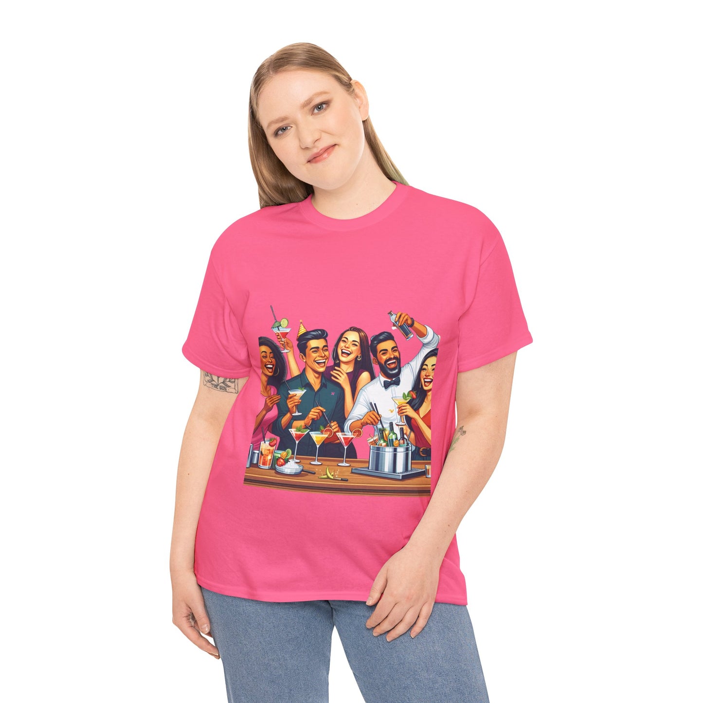 Hustle League Unisex Heavy Cotton Tee - Celebrate Friendship & Fun Nights Out